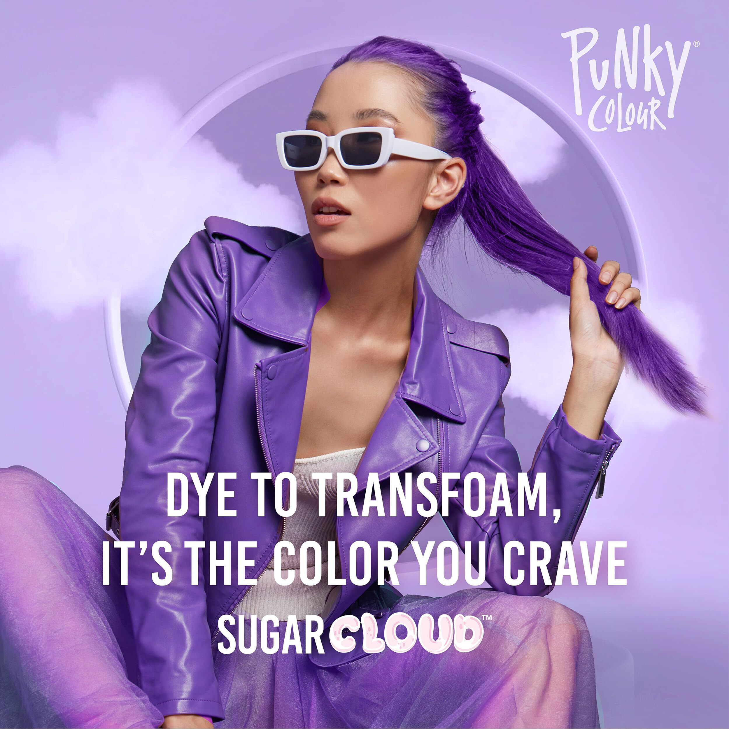Punky Sugar Cloud  Semi-Permanent Foaming Hair Color  Poprock  6 Fl Oz.