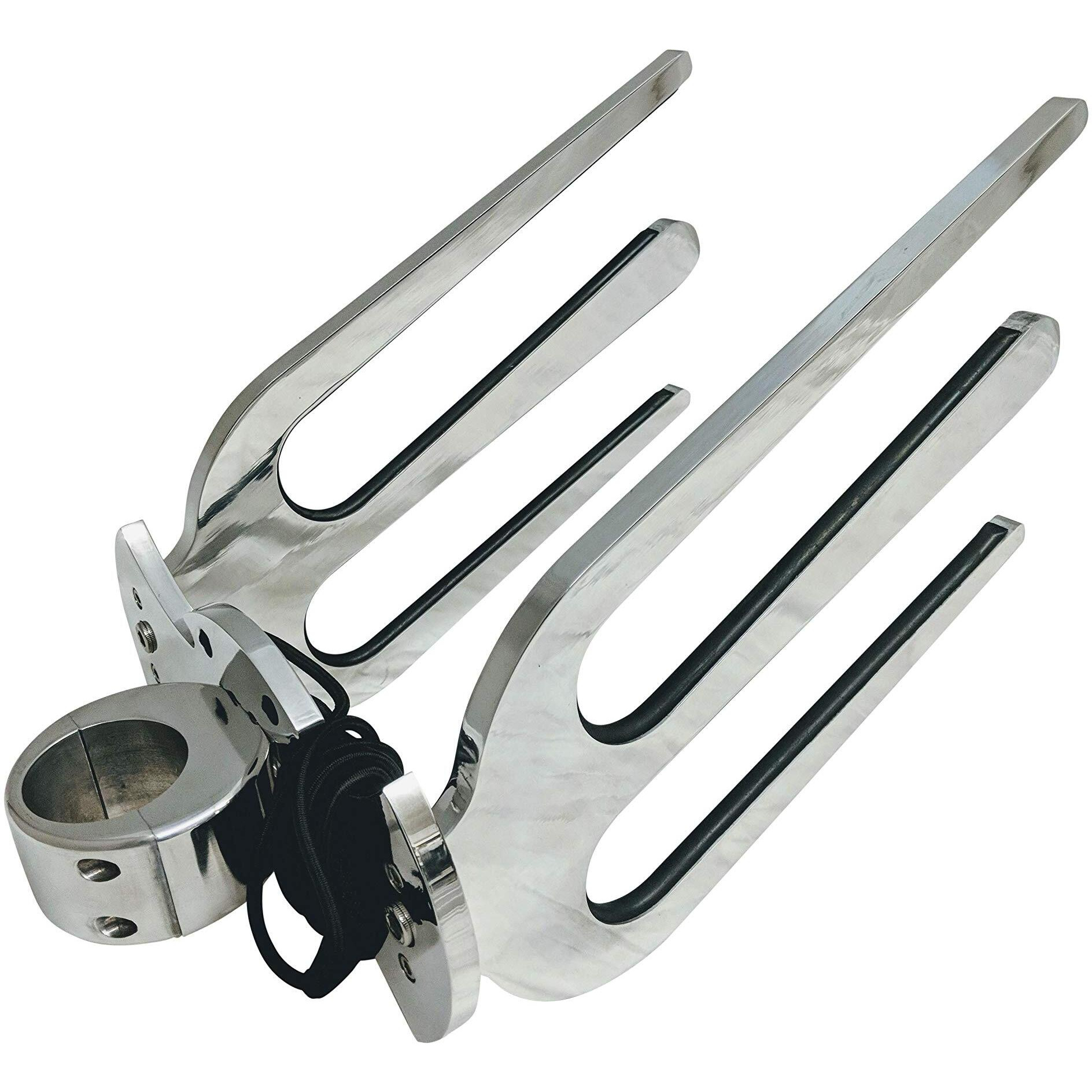 Krypt Towers Wakesurf Rack For Tower  Surfboard Rack For Boat  Holds 2 X Wakesurf Boards  Polished Aluminum Wakeboard Rack  Fits Clamp Tubing Sizes-1 3/4""  1 7/8""  2""  2 1/4""  2 3/8""  2 1/2""