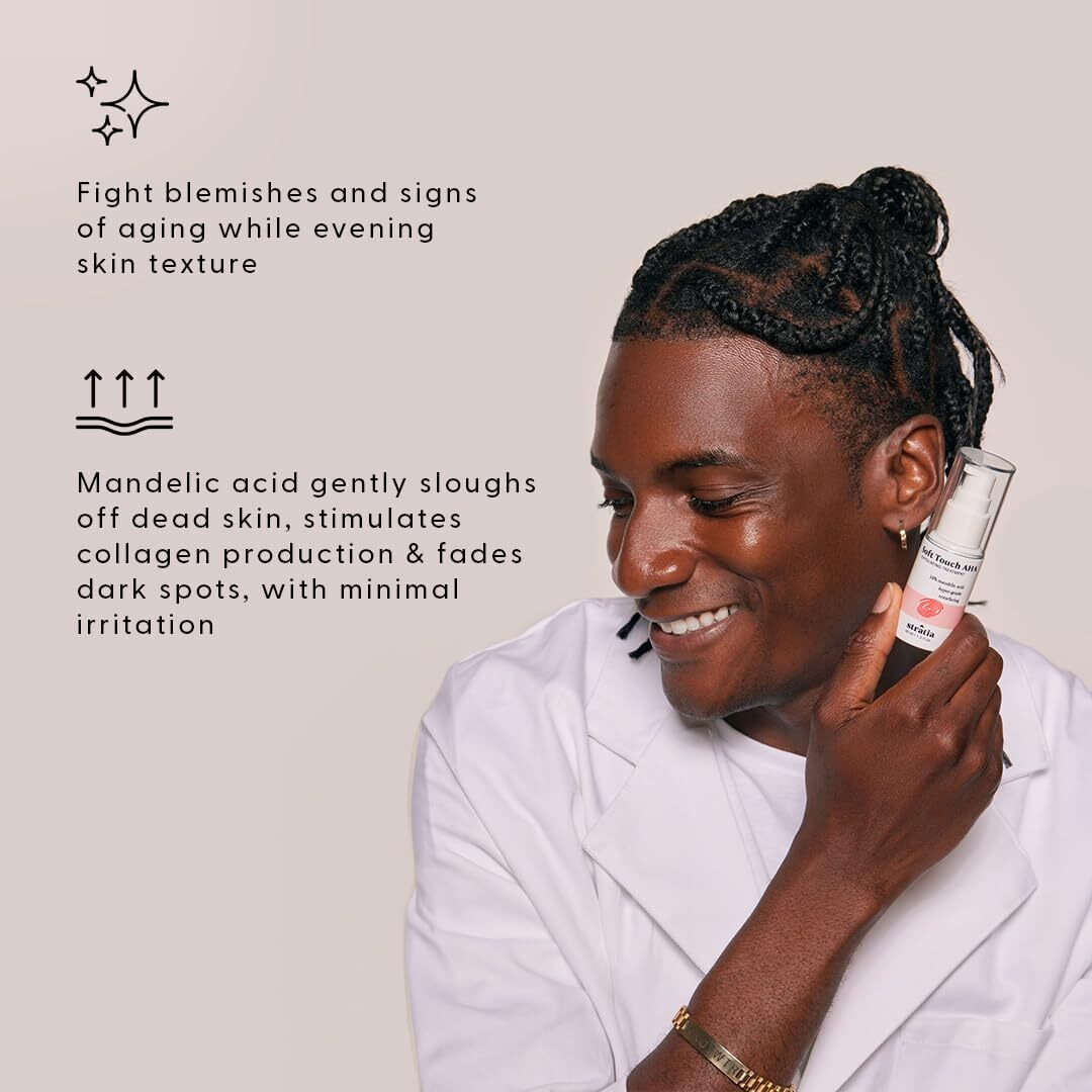 Stratia Soft Touch Aha | 10% Mandelic Acid Exfoliant Serum | Facial Exfoliant For Fine Lines  Skin Texture  Blemishes | 1.3 Fl Oz