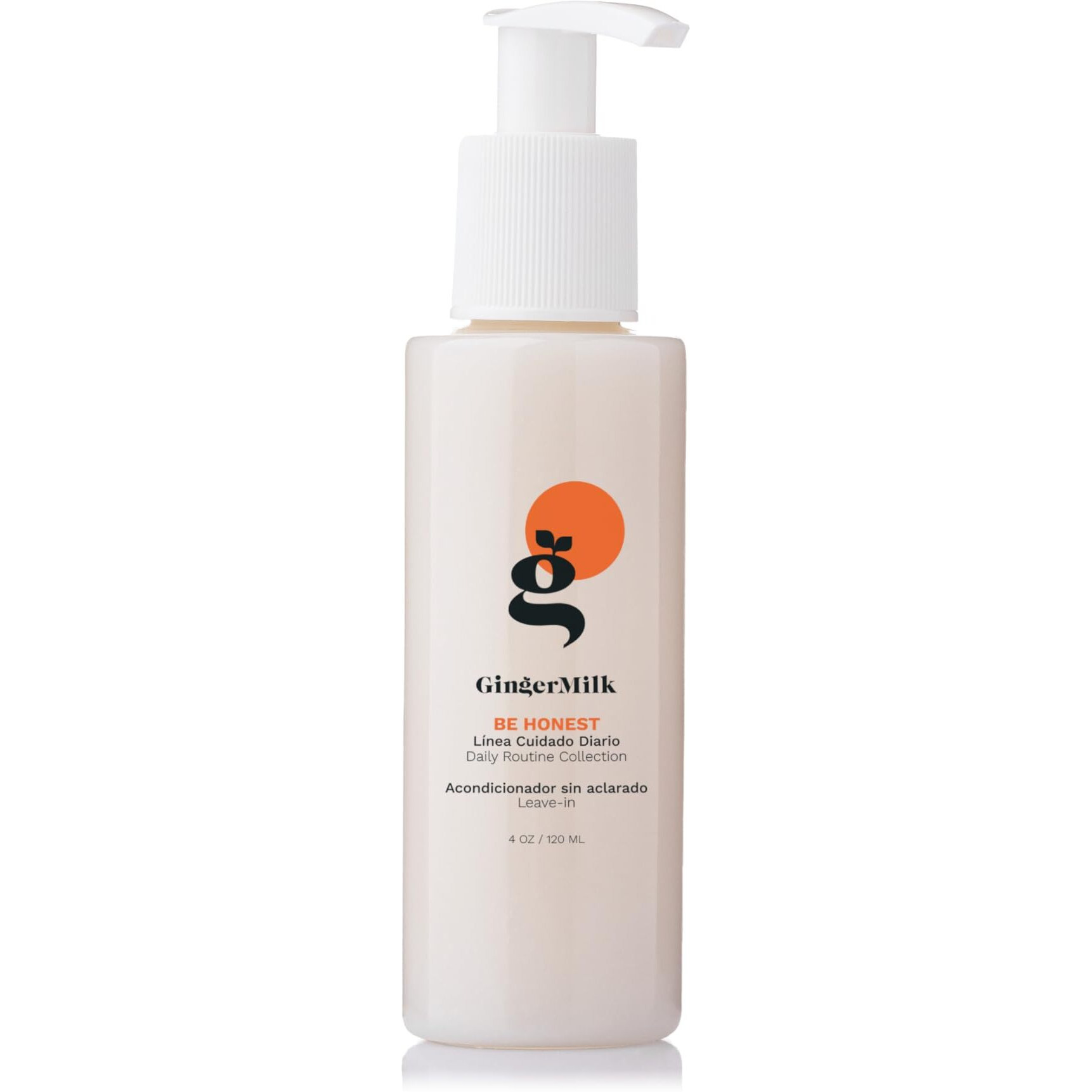 Ginger Milk Leave-In Conditioner For All Hair Types. Enriched With Botanical Oils To Boost Shine And Manageability. Controls Frizz. | Be Honest (4 Fl Oz.)