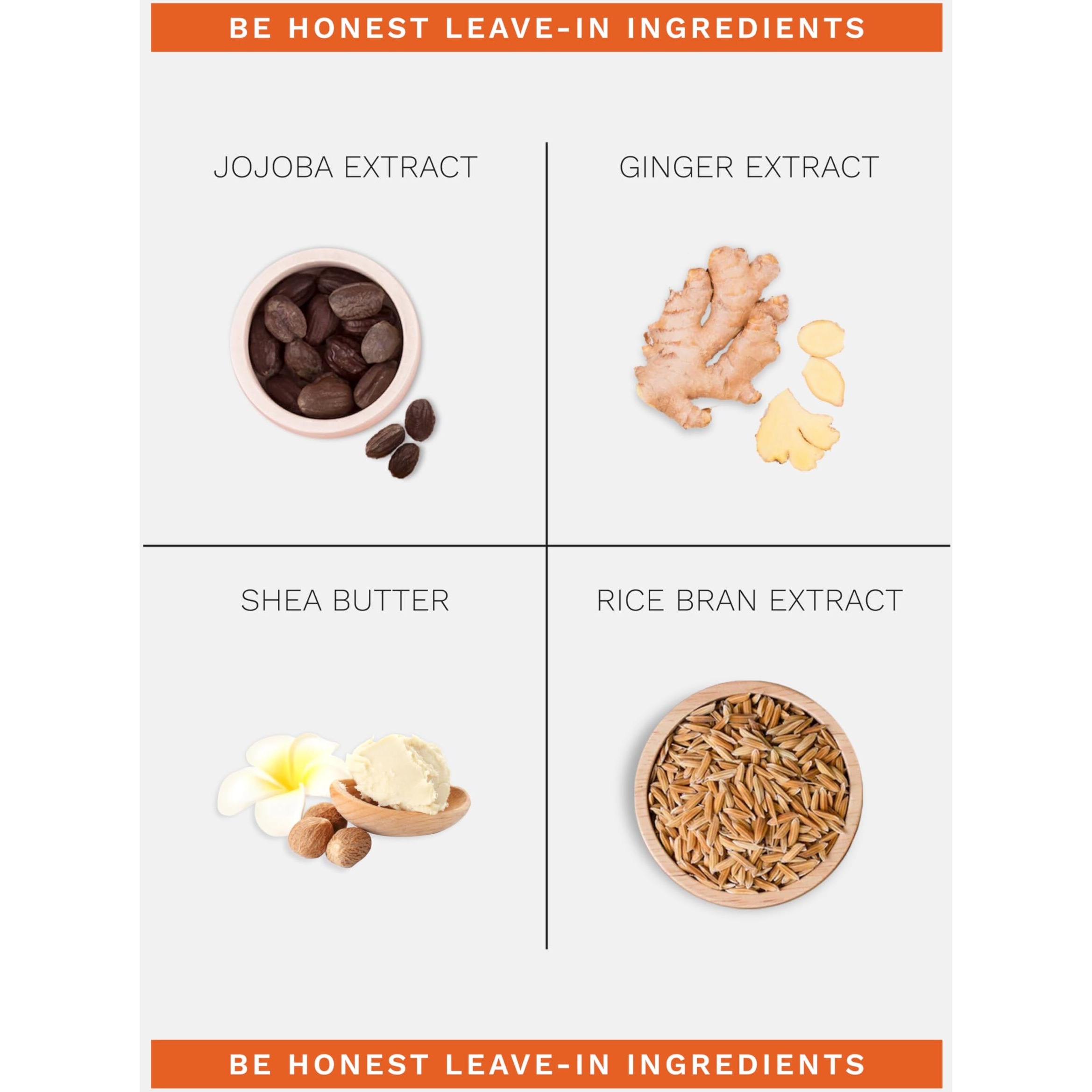 Ginger Milk Leave-In Conditioner For All Hair Types. Enriched With Botanical Oils To Boost Shine And Manageability. Controls Frizz. | Be Honest (4 Fl Oz.)