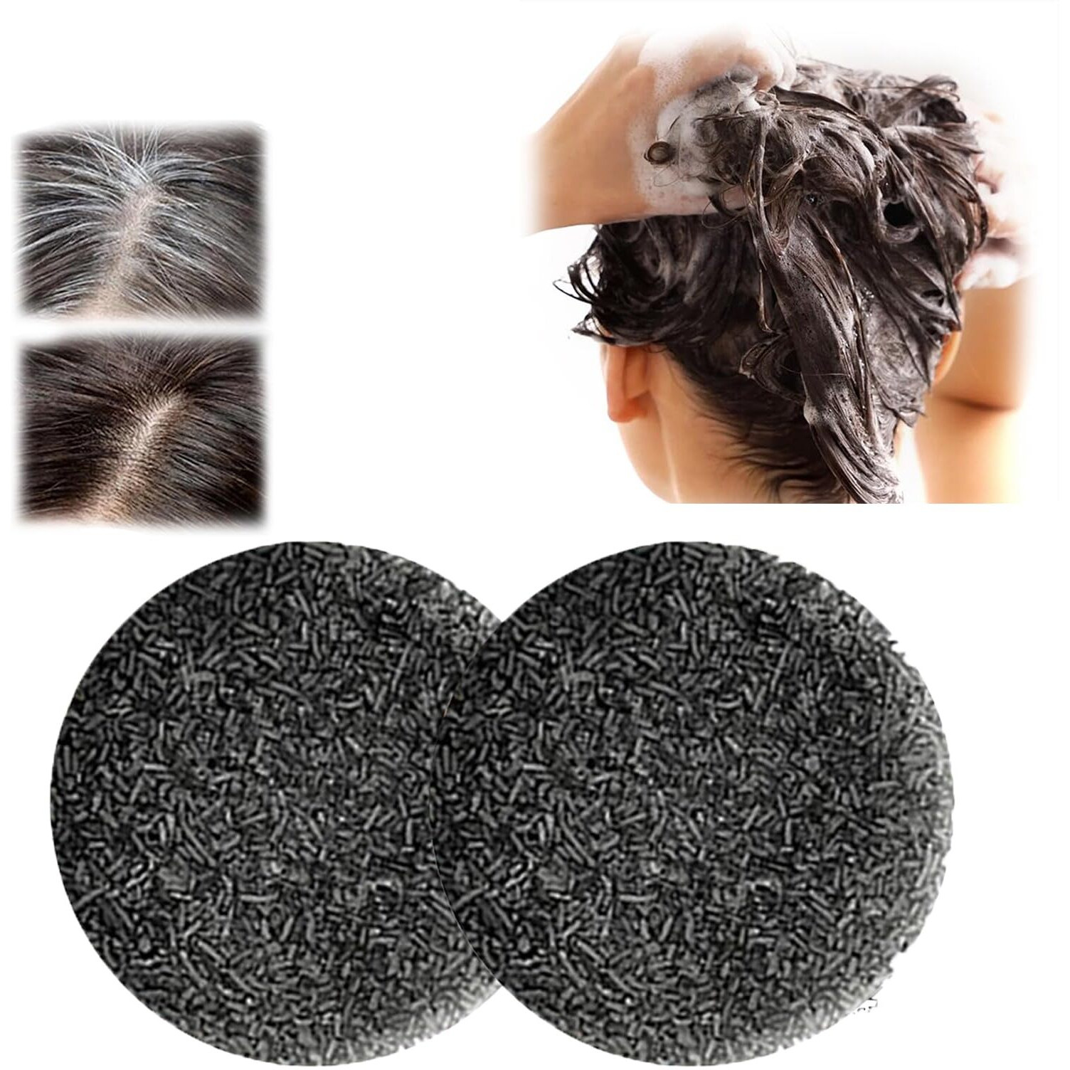 Gray Hair Reverse Bar For Unisex (2Pcs)  White And Black Soap For Gray Hair Reversal - Deeply Nourishing Ingredients For Men