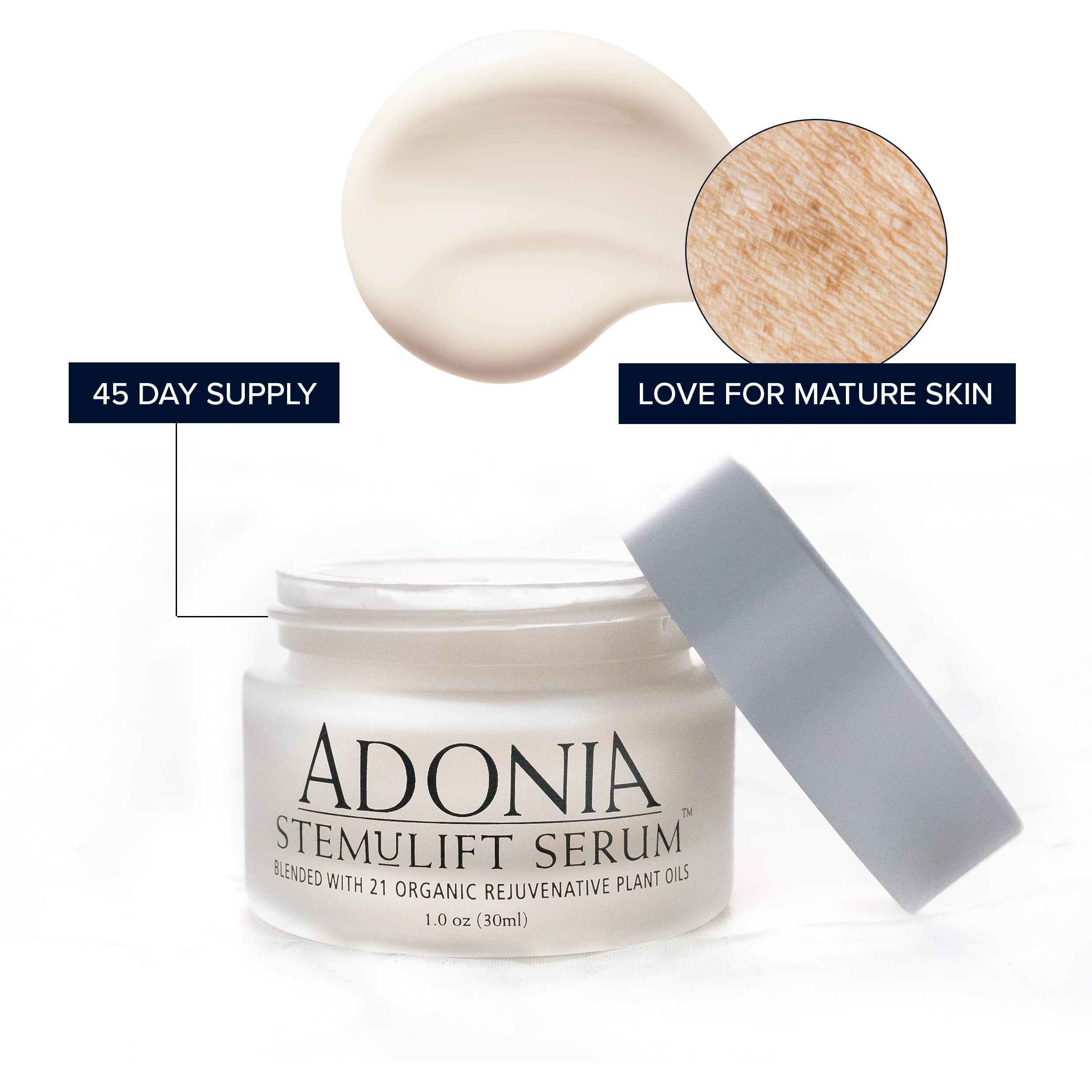 Adonia Organics Stemulift Rapid Wrinkle Repair Serum - Face Moisturizer  Daily Anti-Aging Face Cream - Fights Fine Lines & Wrinkles