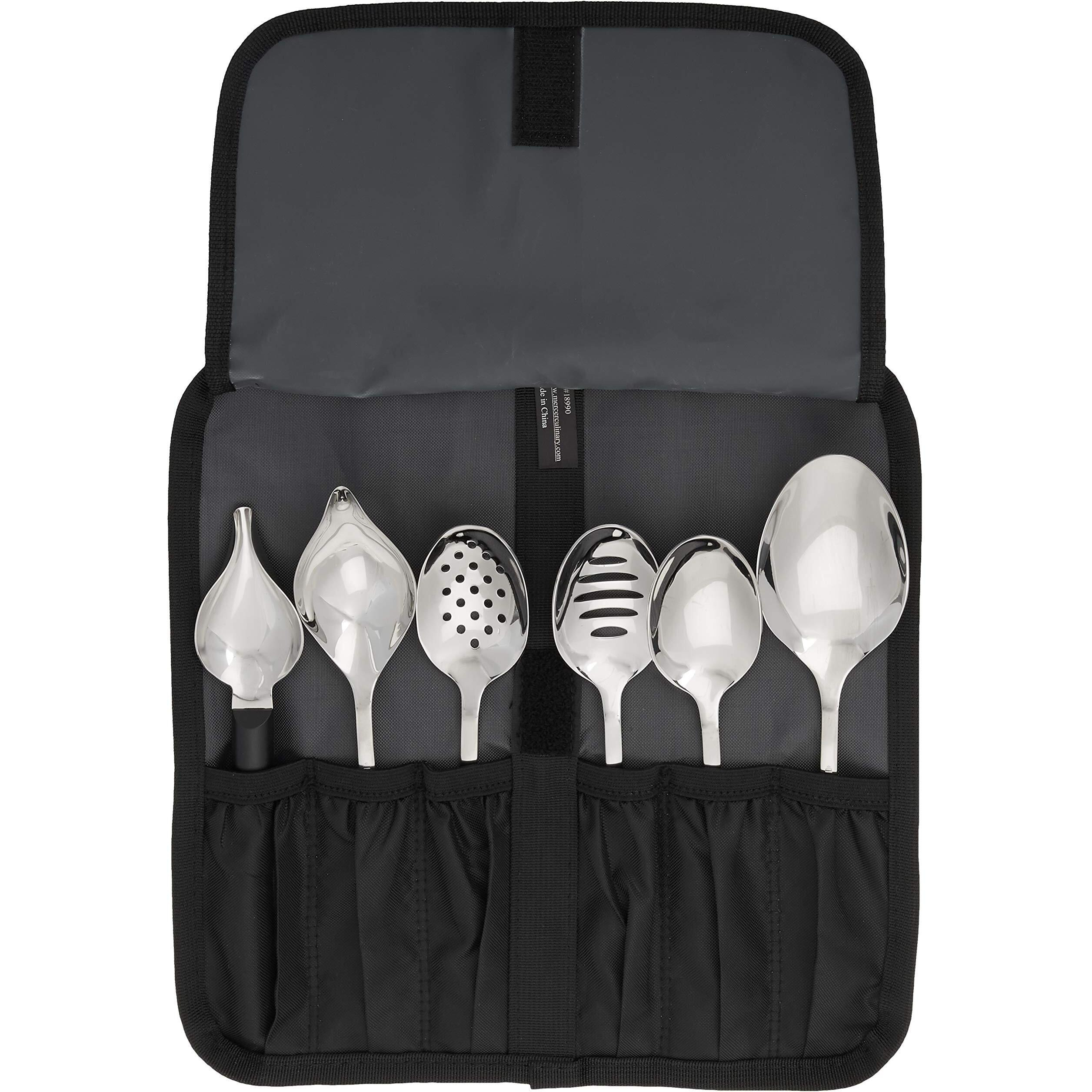 Mercer Culinary 7-Piece Plating Spoons Ii Set  Silver
