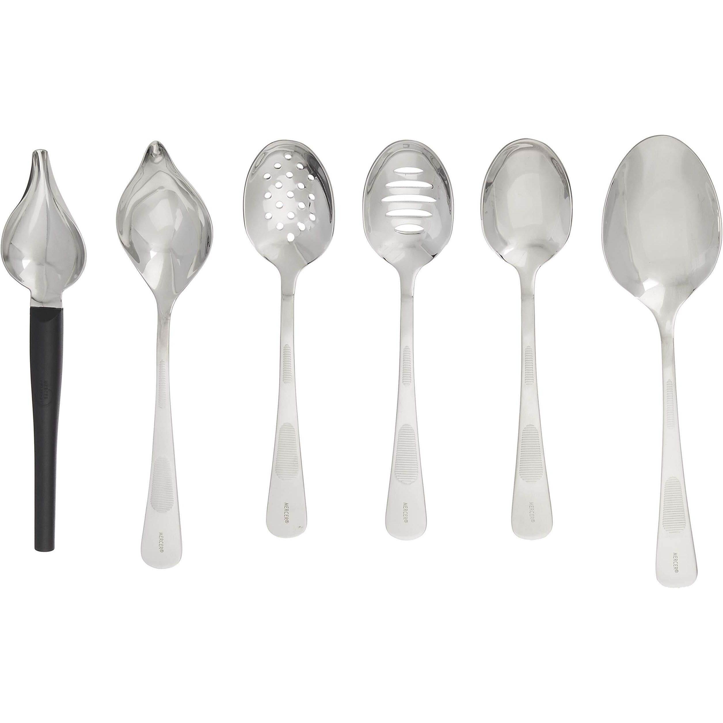 Mercer Culinary 7-Piece Plating Spoons Ii Set  Silver