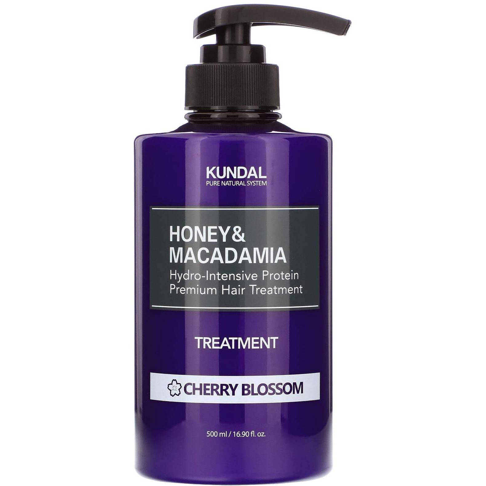 Kundal Cherry Blossom Honey&Macadamia Hydro-Intensive Protein Premium Nature Hair Treatment 6.76 Fl Oz