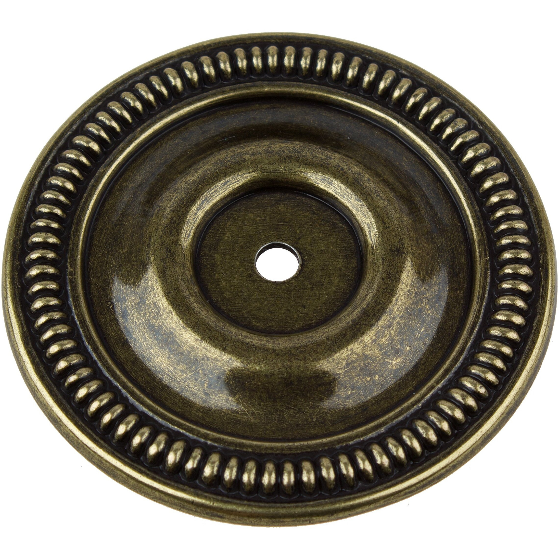 Gliderite Hardware 5060-Ab-25 2.5-Inch Round Cabinet Back Plate 25 Pack  Antique Brass Finish