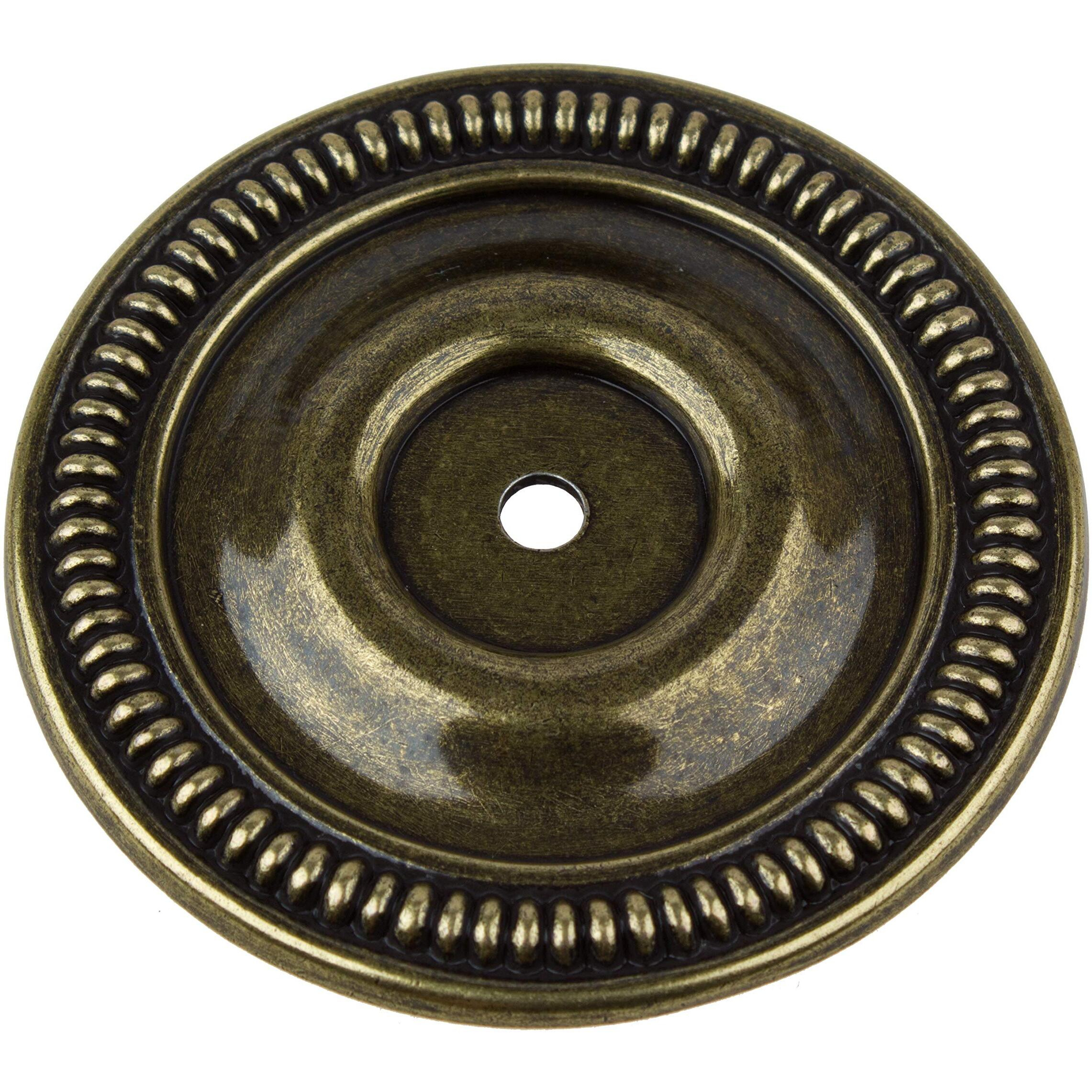 Gliderite Hardware 5060-Ab-25 2.5-Inch Round Cabinet Back Plate 25 Pack  Antique Brass Finish