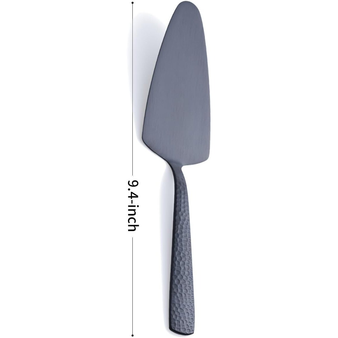 Fullyware Matte Black Cake Pie Server  9.4-Inch Stainless Steel Heavy Duty Pizza Spatula  Satin Finish  Set Of 3