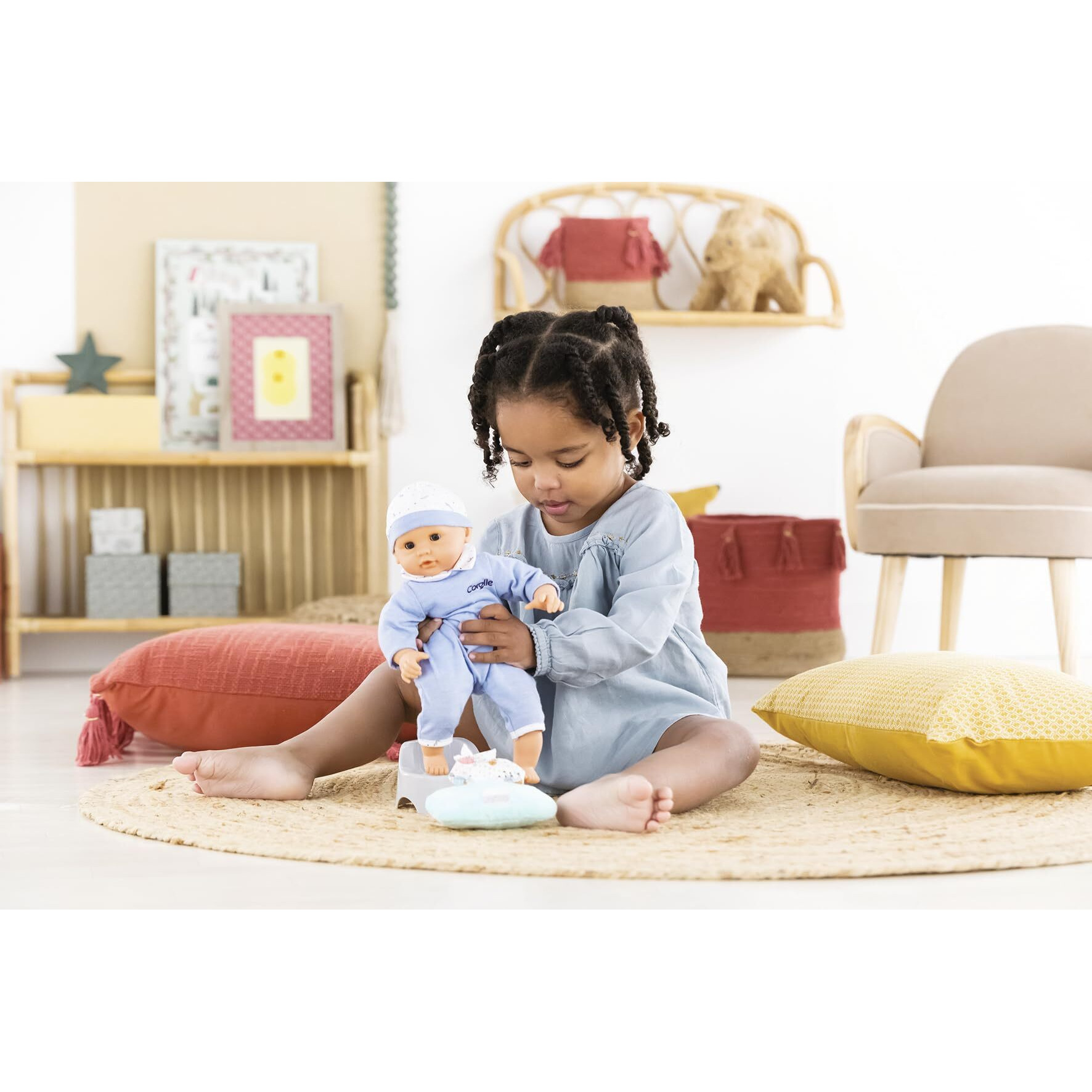 Corolle Potty And Wipe Baby Doll Accessory Set - For 12"" Baby Dolls