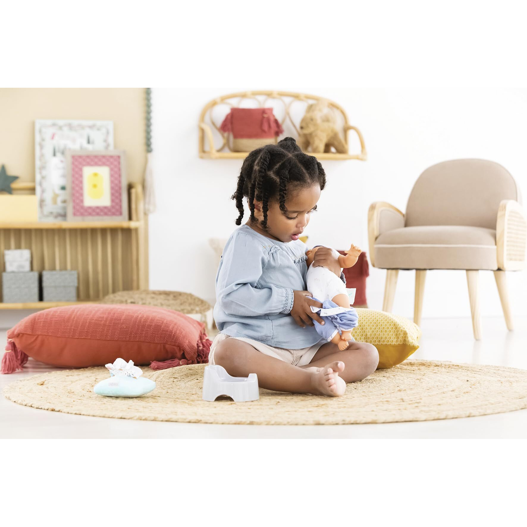 Corolle Potty And Wipe Baby Doll Accessory Set - For 12"" Baby Dolls