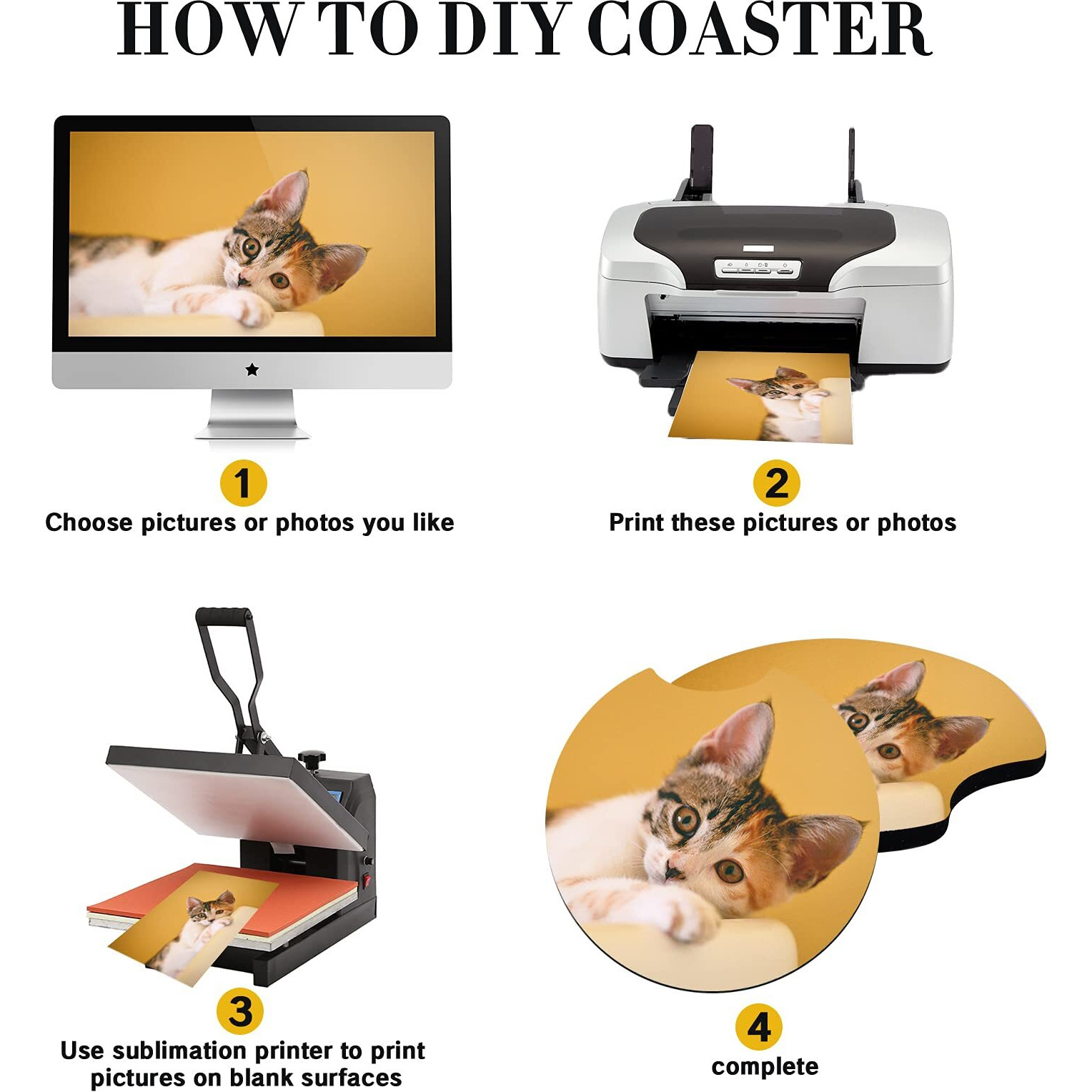 100 Pcs Sublimation Blank Car Coasters  2.75 In Circular Opening Blank Sublimation Coasters For Thermal Sublimation Diy Crafts Car Coasters.