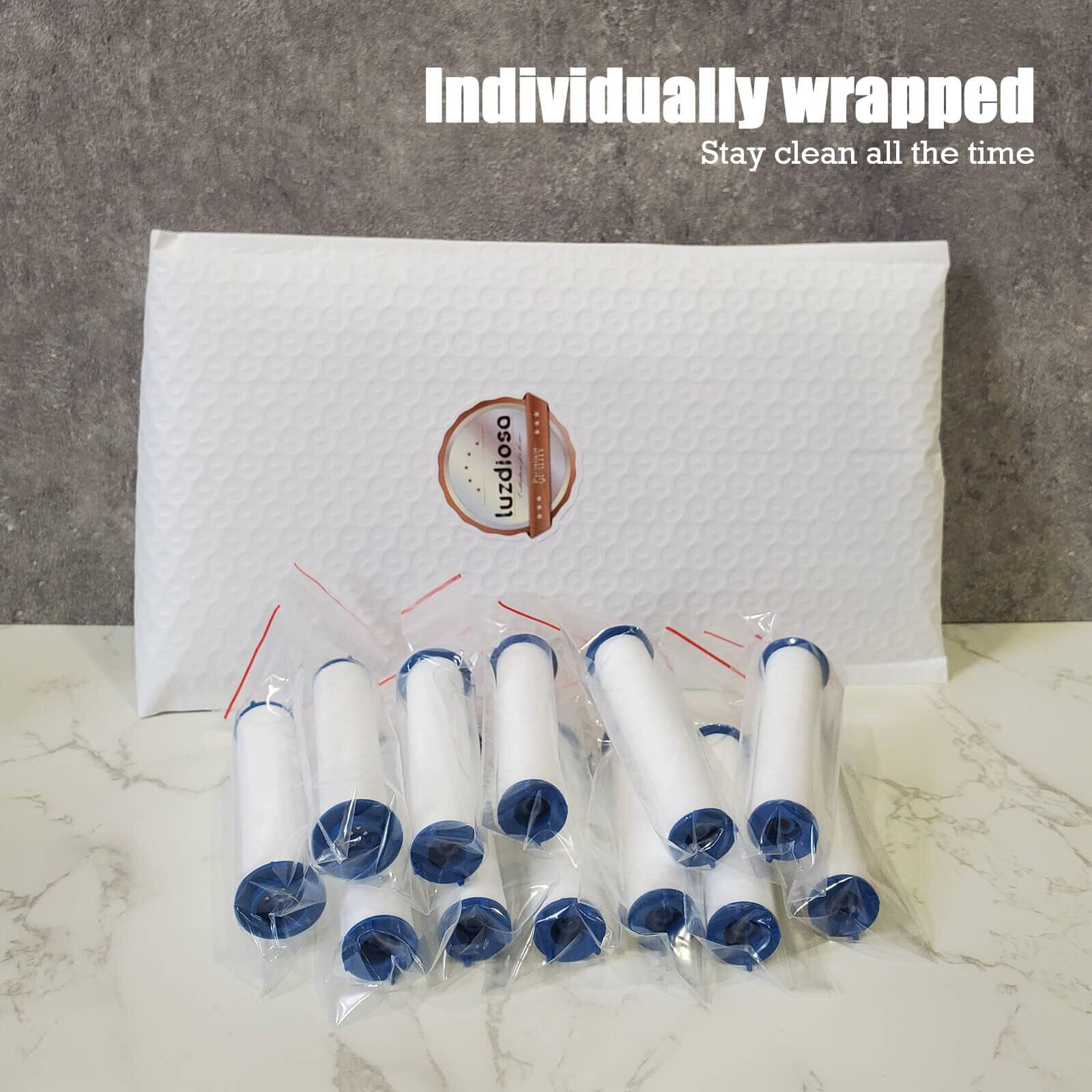 Vortex Shower Head Pp-Cotton Filter Cartridge 3.7In Set Of 12 Replacement Filter Cartridge For Detachable Propeller Hydro Shower Jet Sets