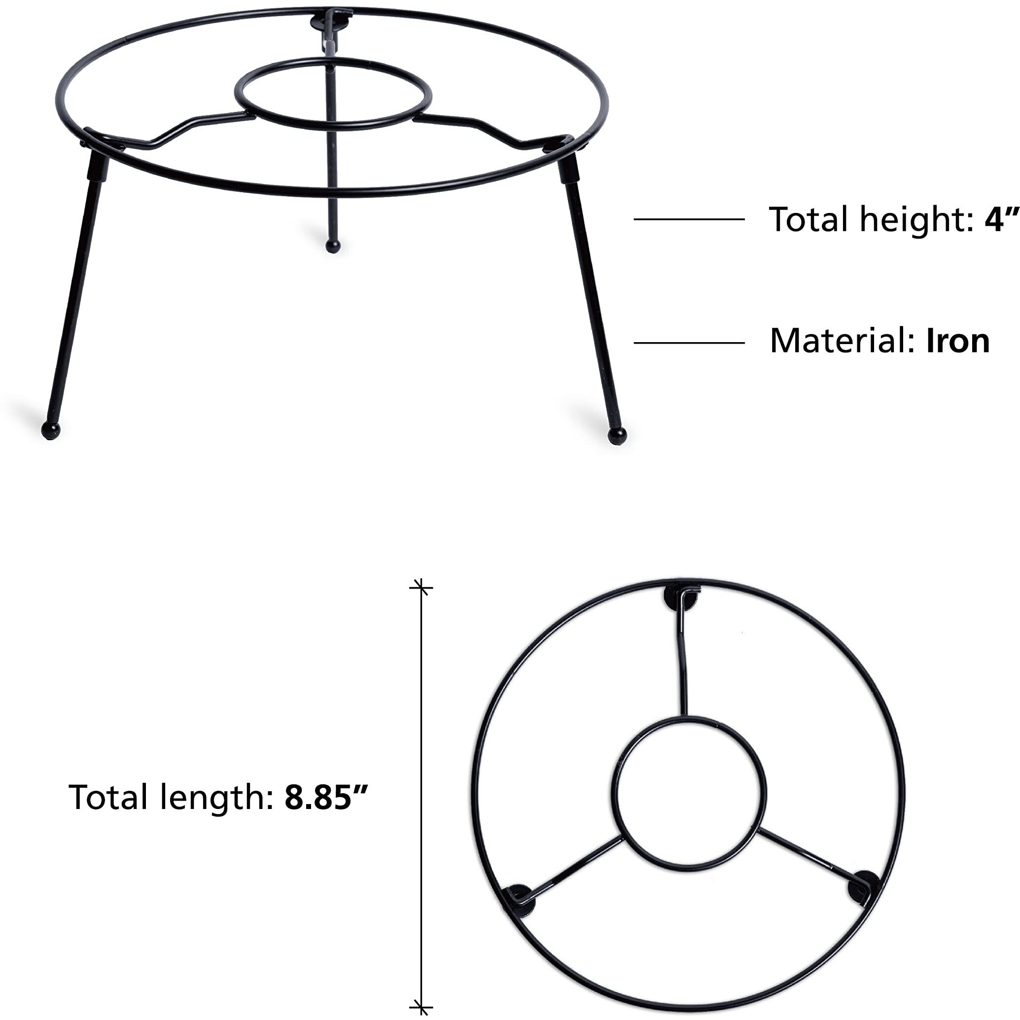 Hohiya 4 Pcs 9 Inch Pizza Stand Holder Riser Display Serving For Tables Party Width For Restaurant Home Iron Black Taiwan Made