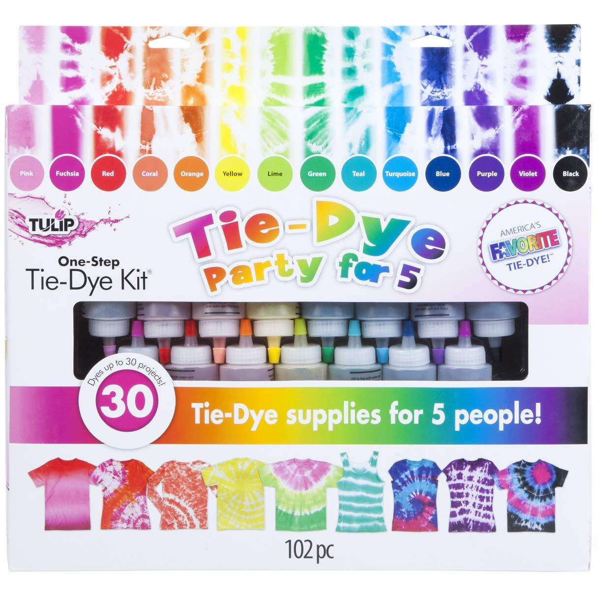 Tulip One-Step Tie-Dye Kit 15-Color Party Kit  Standard  Rainbow