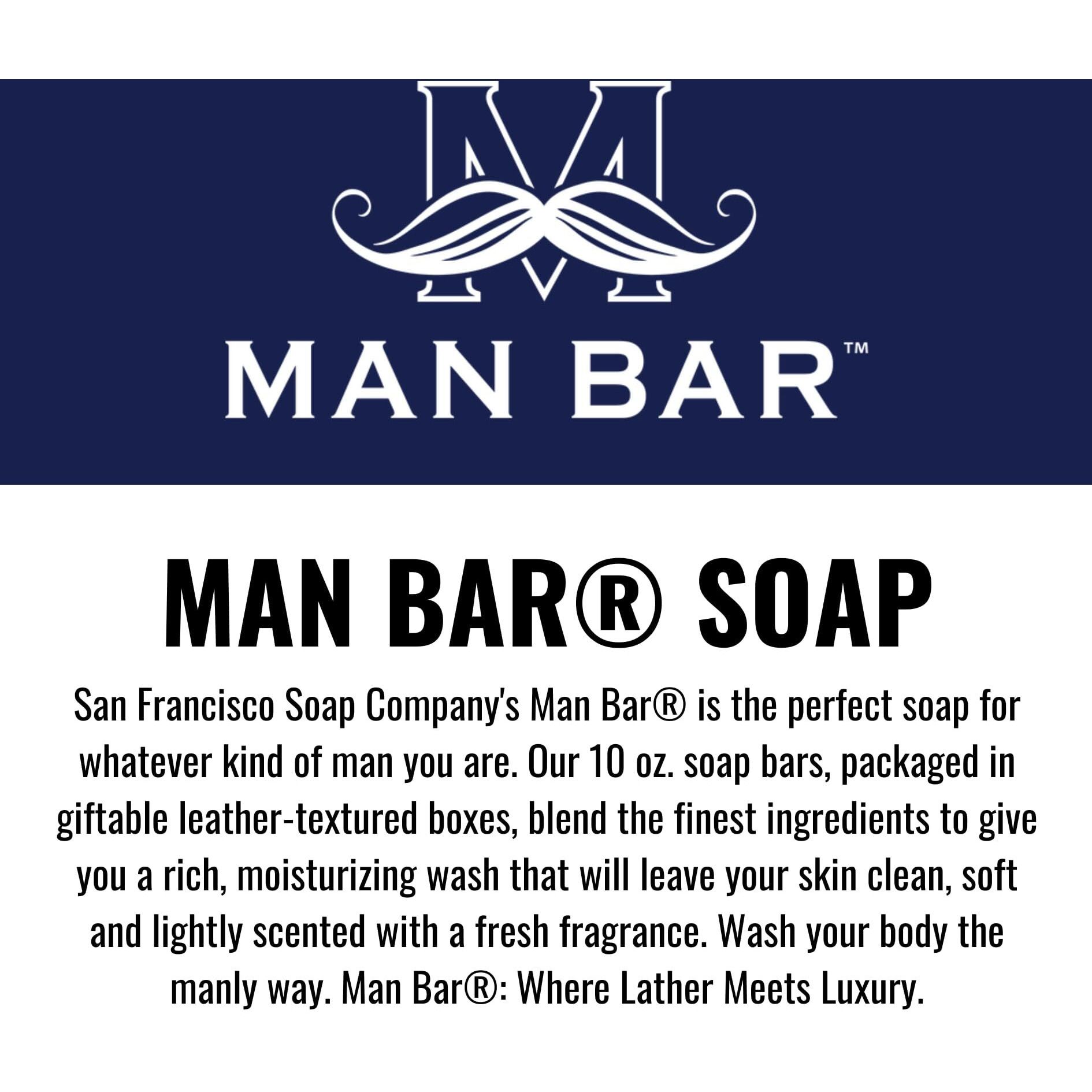 San Francisco Soap Company The Man Collection Set (Citrus  Patchouli  Red Clover) - No Harmful Chemicals - Good For All Skin Types - Made In The Usa