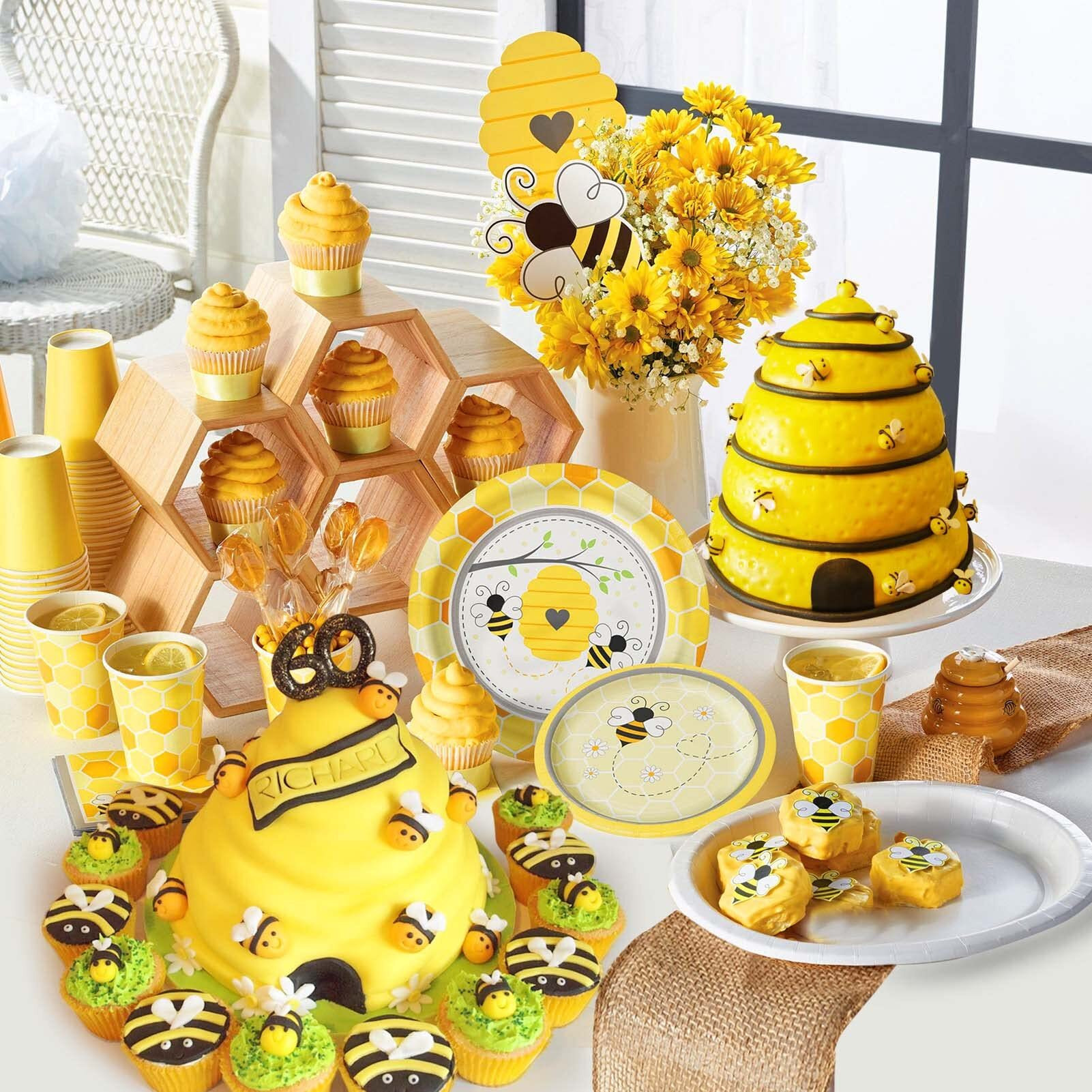 Vodolo Large Beehive Silicone Cake Mold/Bee Hive Cake Pan  Nonstick Bakeware For What Will It Bee Baby Shower Gender Reveal Party Decorations