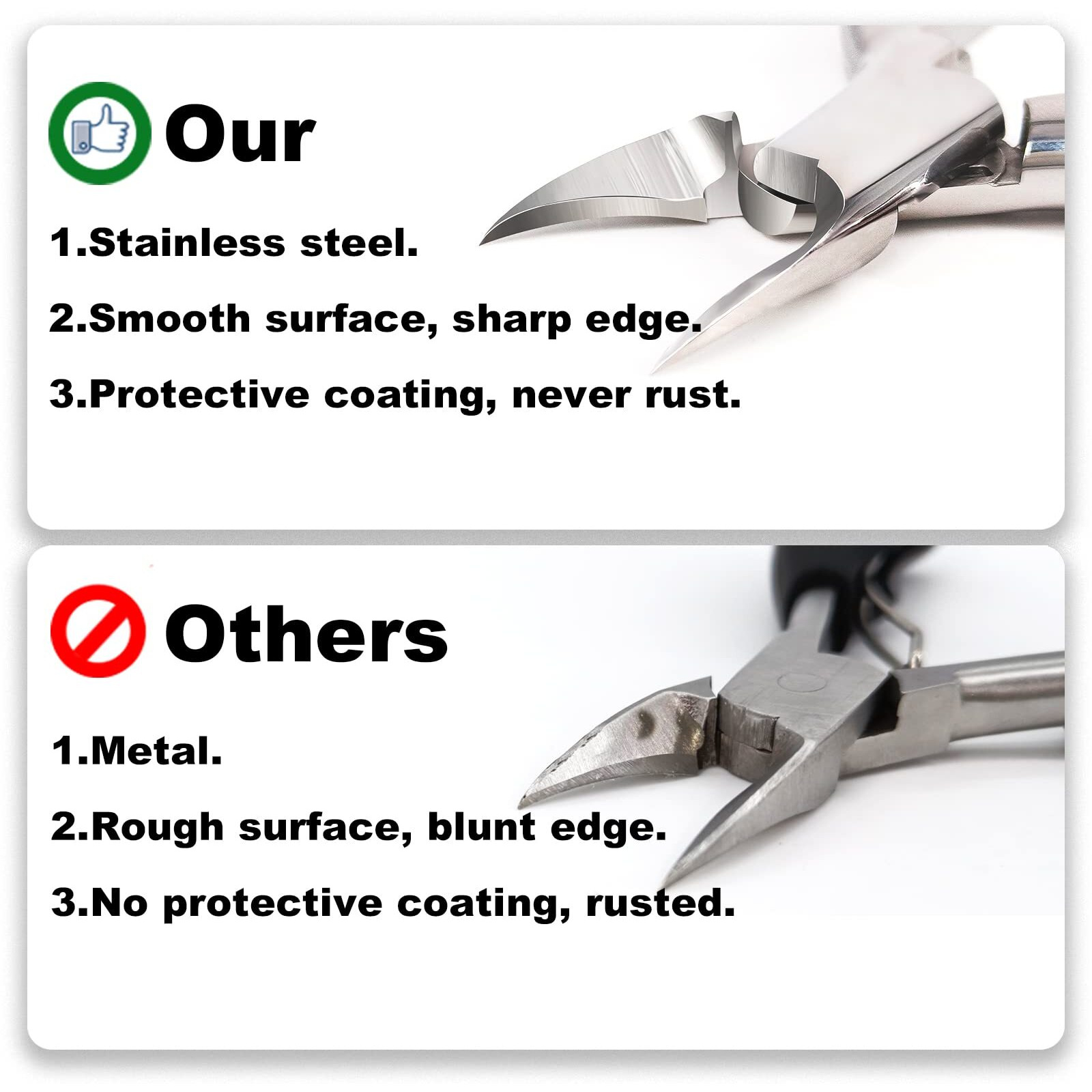 Podiatrist Toenail Clippers For Ingrown&Thick Toenails  Alicates Para Uas De Pies  Luxury Wooden Handle Nail Clippers  Professional Toenail Cutter For Seniors  Men  Women