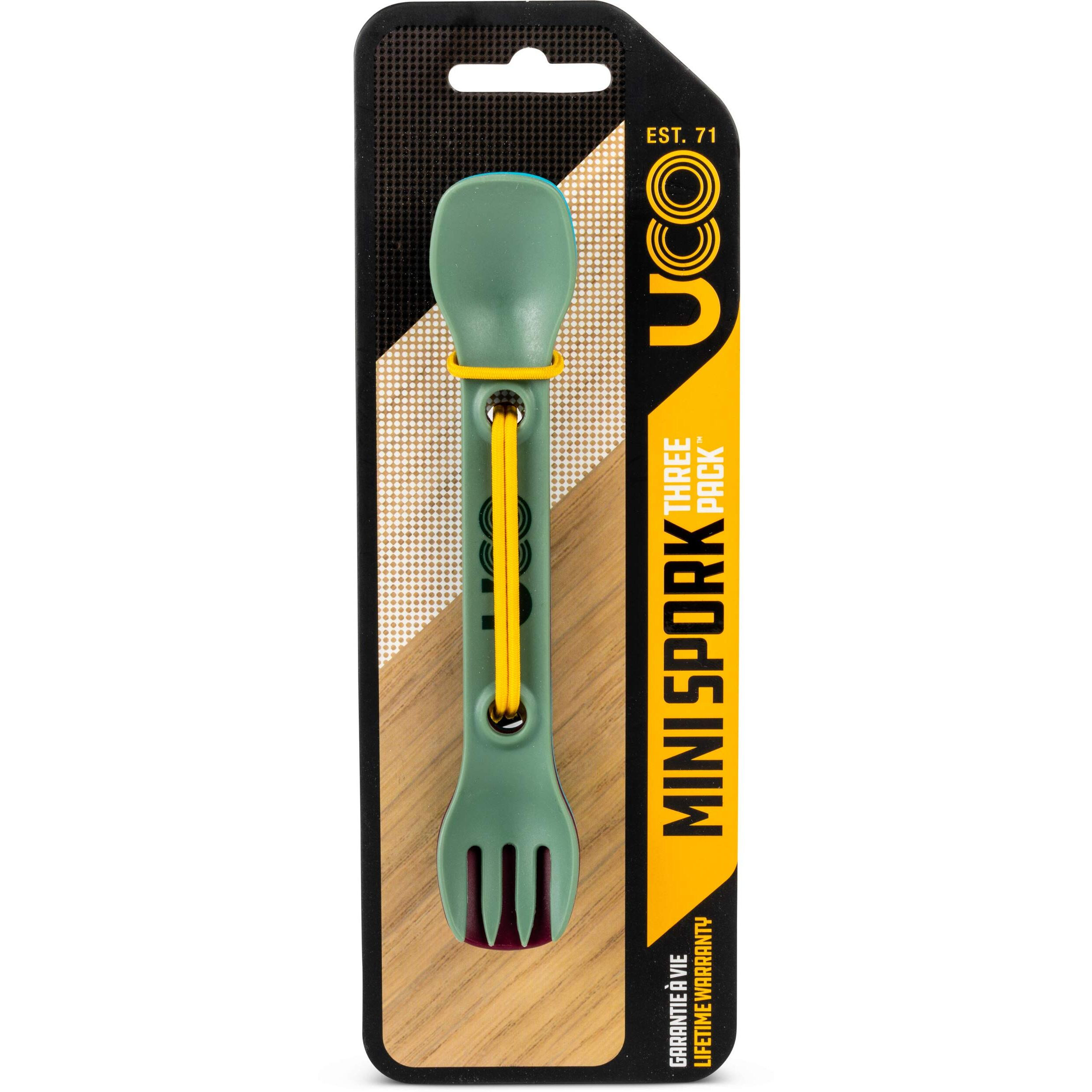 Uco Mini Spork Camping Combo Spoon-Fork Utensil For Kids  3 Pack