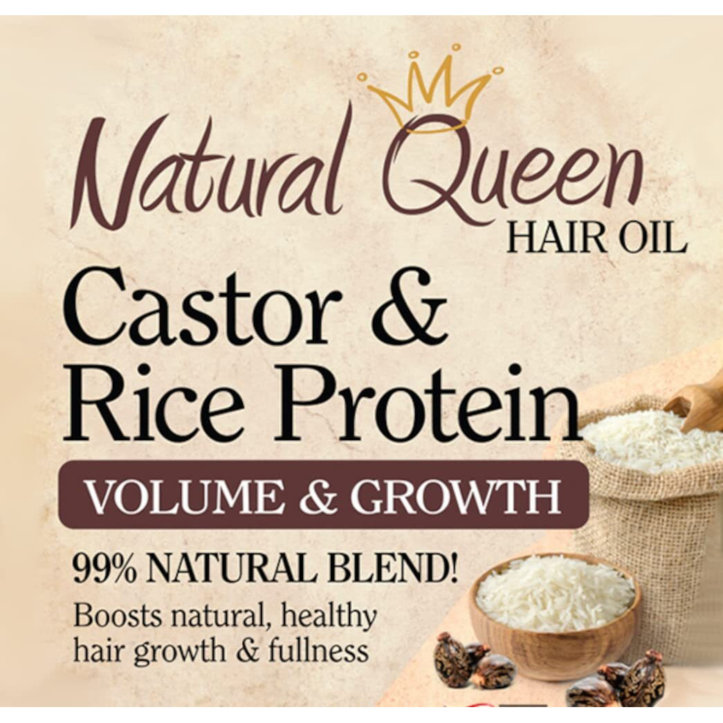 Sfc Natural Queen Volume & Growth - Castor Rice Protein Hair Oil 7.1 Oz - Volumizing Hair Growth Hair Oil