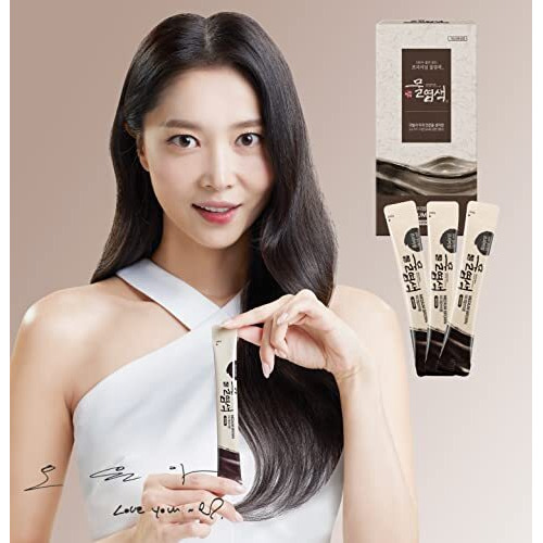 Seedbee Natural Black Water Coloring Hair Dye Powder Mix  32 Herbal Ingredients For Healthy And Shiny Hair (1.0582 Ounce  3 Pouches  Powder  Demi-Permanent  All Hair Colors)