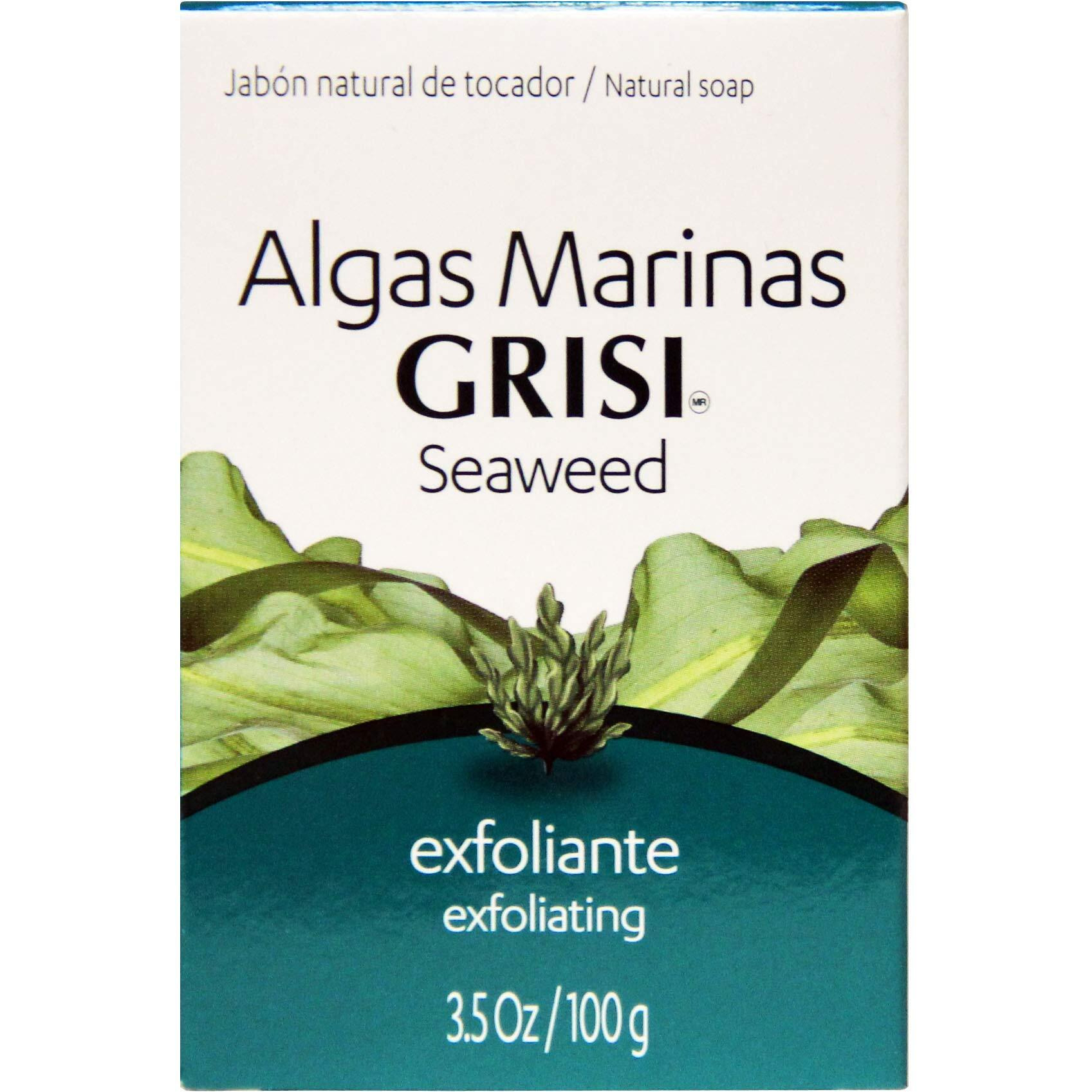 Grisi Seaweed Soap  Cleansing And Exfoliating Soap With Seaweed  Helps You Unclog Pores  Stimulate Circulation  Eliminates Toxins  Firming Benefits  6-Pack Of 3.5 Oz Each Soap  6 Soaps