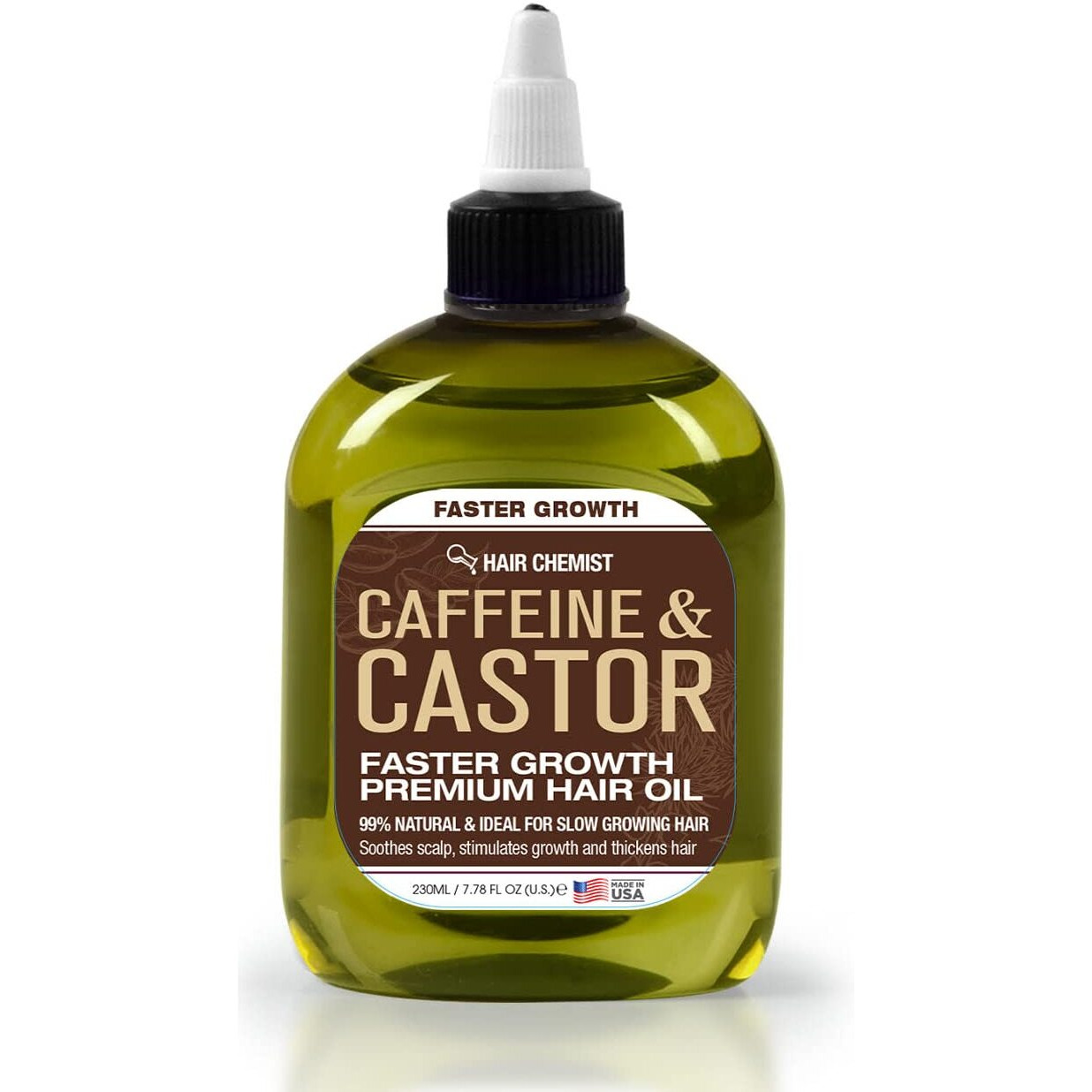 Hair Chemist  Oil  7.1 Oz - Caffeine And Castor Faster Growth Hair Oil For Unisex Adult