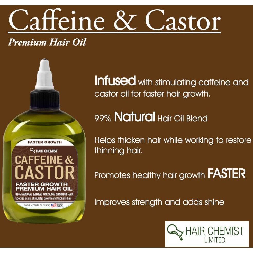 Hair Chemist  Oil  7.1 Oz - Caffeine And Castor Faster Growth Hair Oil For Unisex Adult