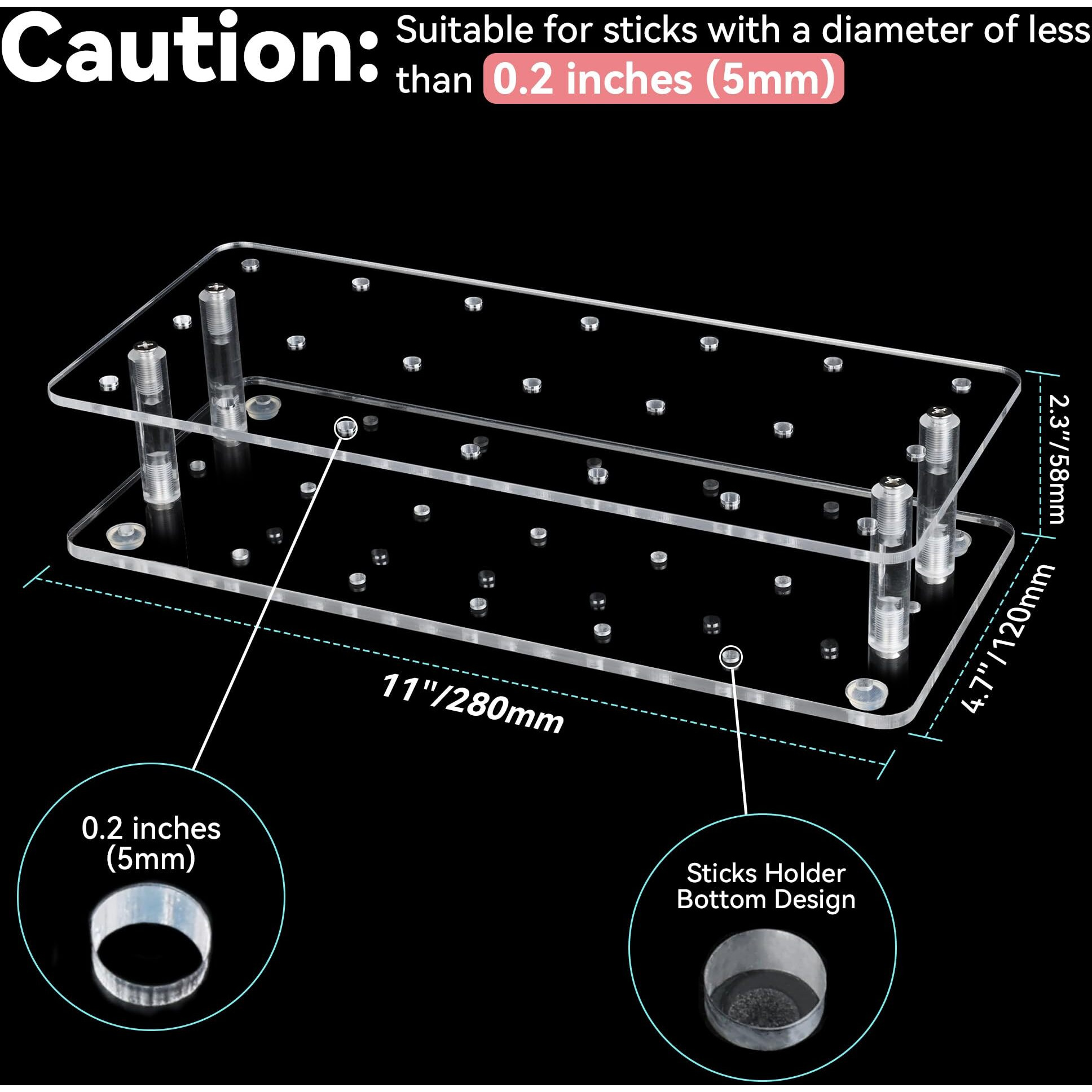 Goabroa Cake Pop Stand  21 Holes Clear Acrylic Cakepops Display Stand  Transparent Cake Pop Holder For Cake Pop Sticks Under 0.2 Inch (5Mm) Diameter