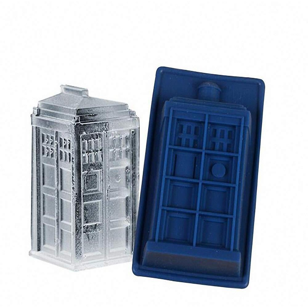 2Pcs Tardis Ice Cube Trays Dr. Who Silicone Ice Mold  Cake Muffin Baking Pan  Jello Chocolate Gelatin Mold Soap Mould