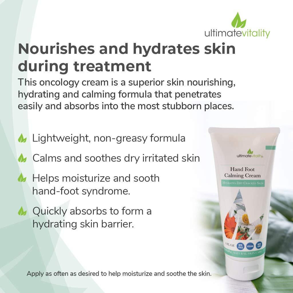 Ultimatevitality Hand Foot Cream For For Oncology Patients  Intensive Natural And Organic Moisturizing Cream For Sensitive Irritated Skin During Chemo Treatment - 6 Ounces