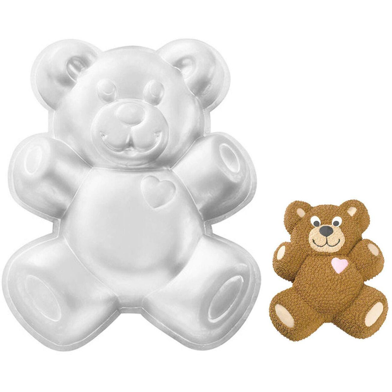 Zdywy 12 Inch Teddy Bear Shaped Aluminum 3D Baking Mould Cake Mold Tin Birthday Cake Pan - Teddy Bear