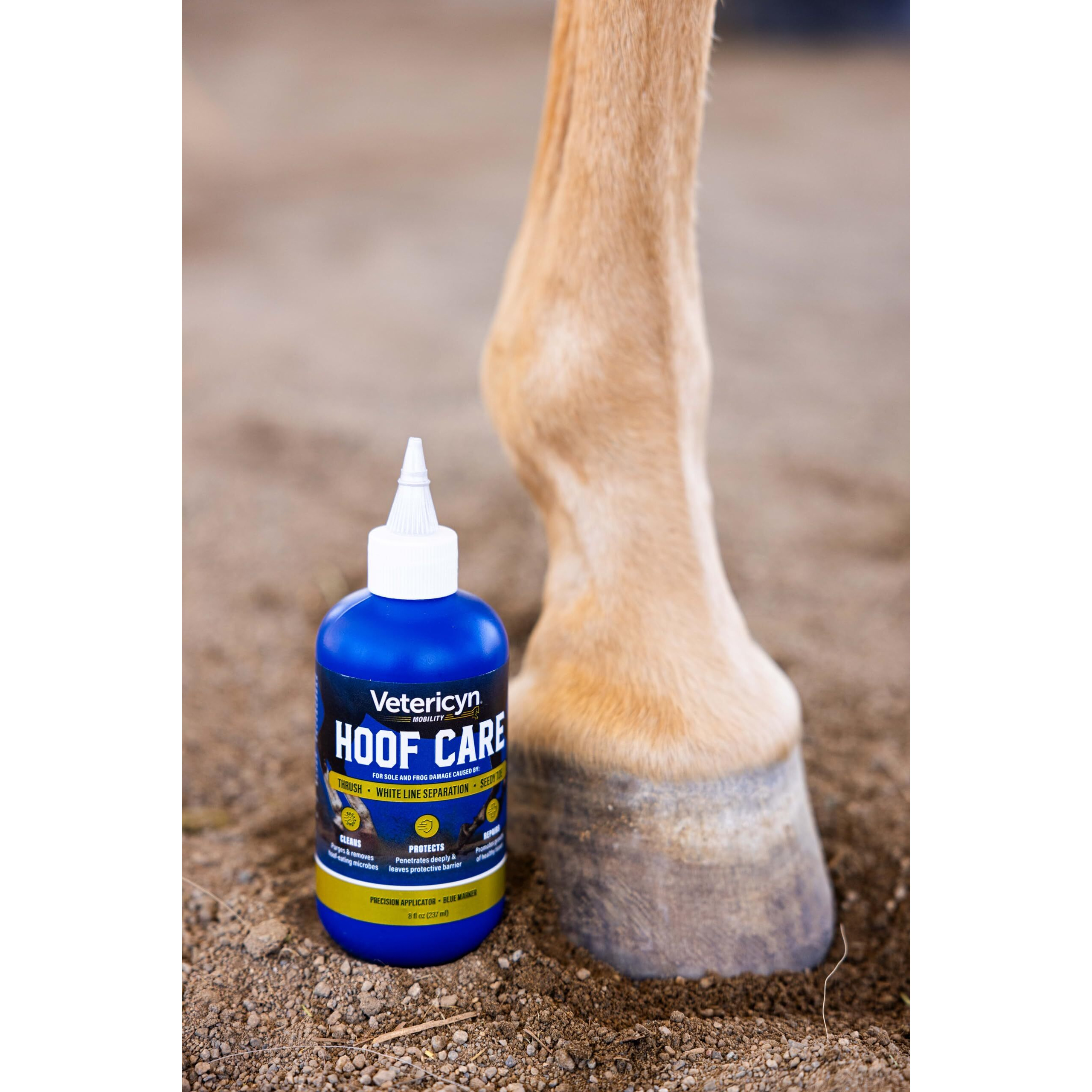 Vetericyn Equine Hoof Care For Sole And Frog Damage Caused By Thrush  White Line Separation  And Seedy Toe - 8 Ounces