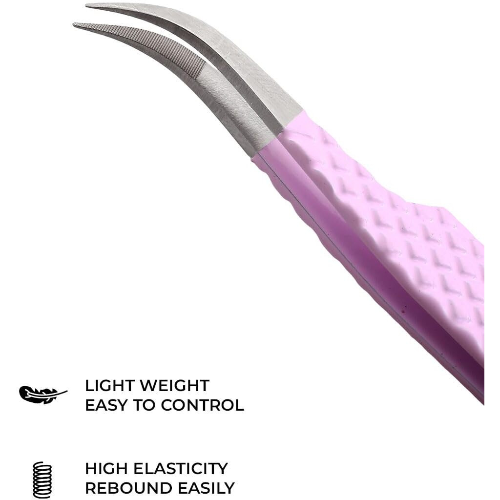 Fiber Tip Lash Tweezers For Eyelash Extension Tweezers Professional