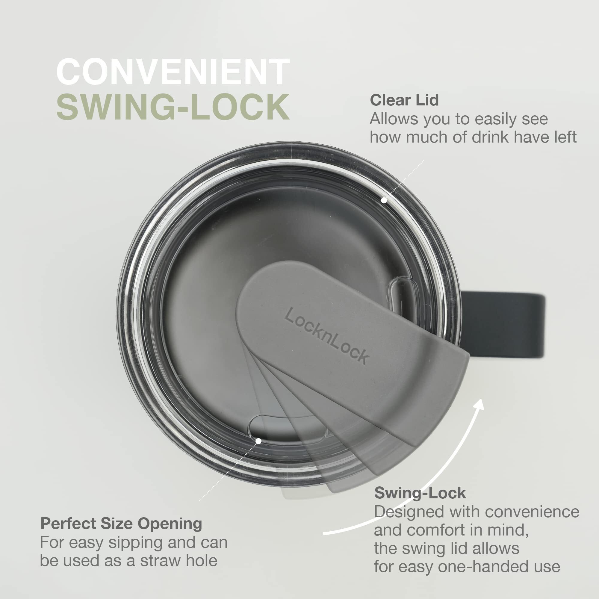 Locknlock Metro Mug Premium 18/8 Stainless Steel Double Wall Insulated With Handle Perfect For Table With Lid  Yellow  20 Oz
