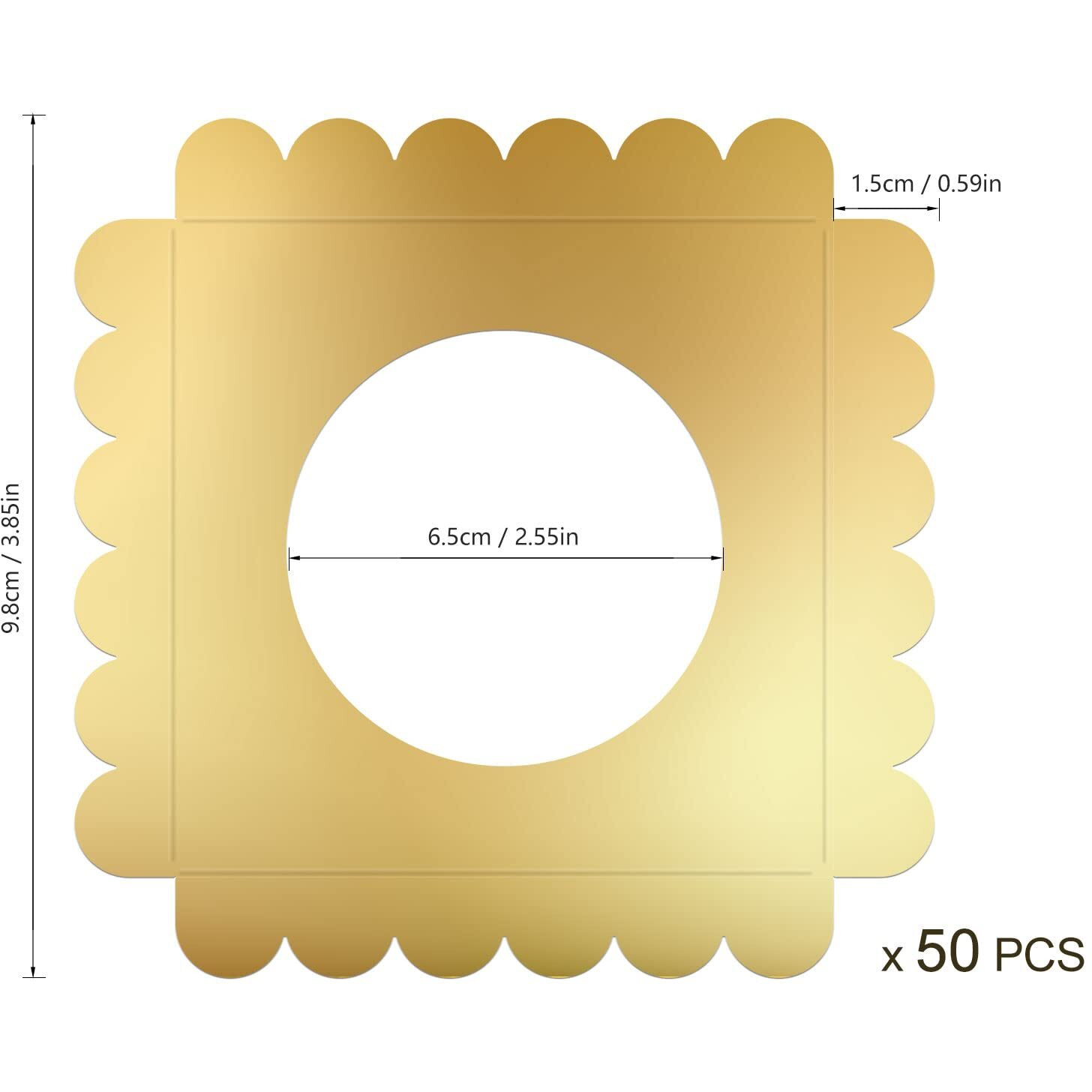 50 Pcs Candy Apple Box Base Golden Cardboard Taffy Apple Inserts  Square Caramel Apple Wraps Tray  Clearly Diy Candy Apple Holder  Cake Pop Chocolate Circle Tray For Wedding Party Festival