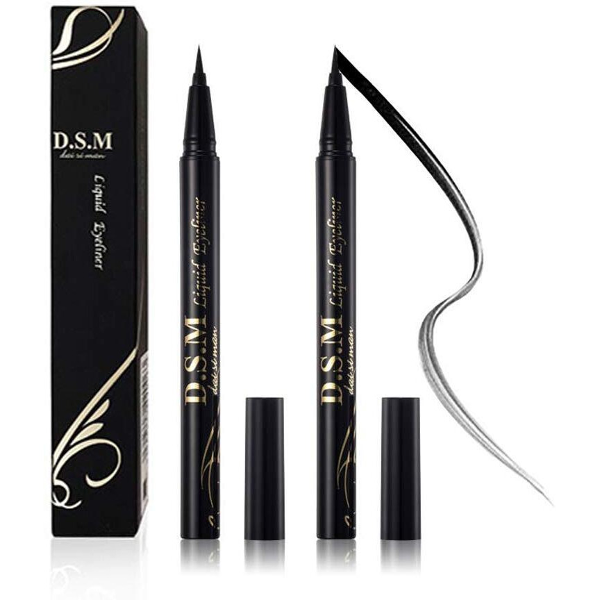 Seilanc Waterproof Liquid Eyeliner Long Lasting&Smudgeproof Eye Liner 2 Packs Precise Eyeliner Pen For All Day With Slim Tip  Black