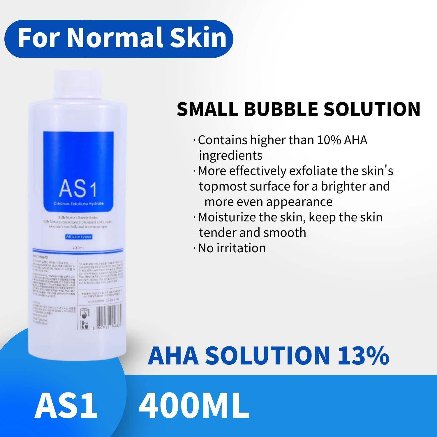 Crowsuggy Aqua Peeling Solution Top Salon Skin Scrub Hydra Skin Scrub Special Solution Small Bubble Solution (3 Bottle X 400Ml)