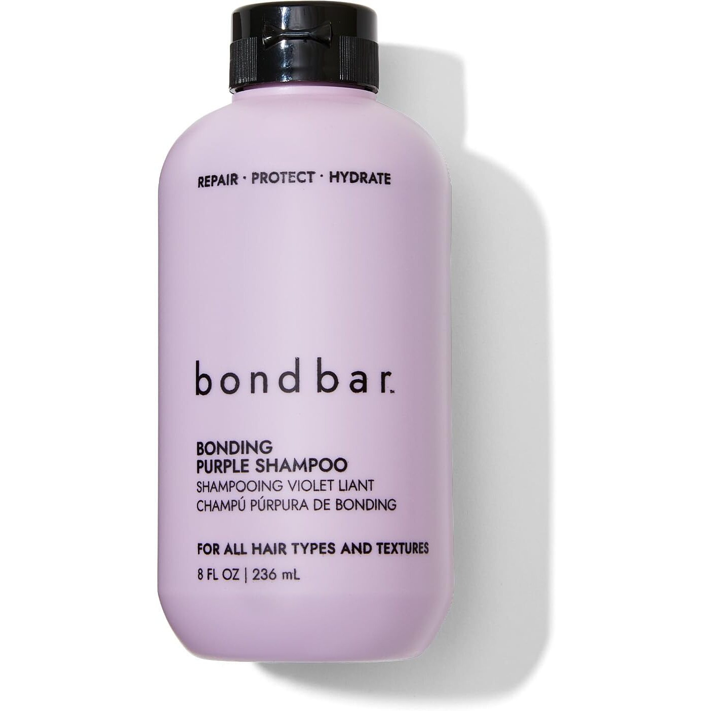 Bondbar Purple Brightening Shampoo For Blonde  Lightened & Gray Hair  Neutralizes Brassiness  Repairs  Protects  Hydrates  Vegan  Cruelty-Free  8 Fl. Oz