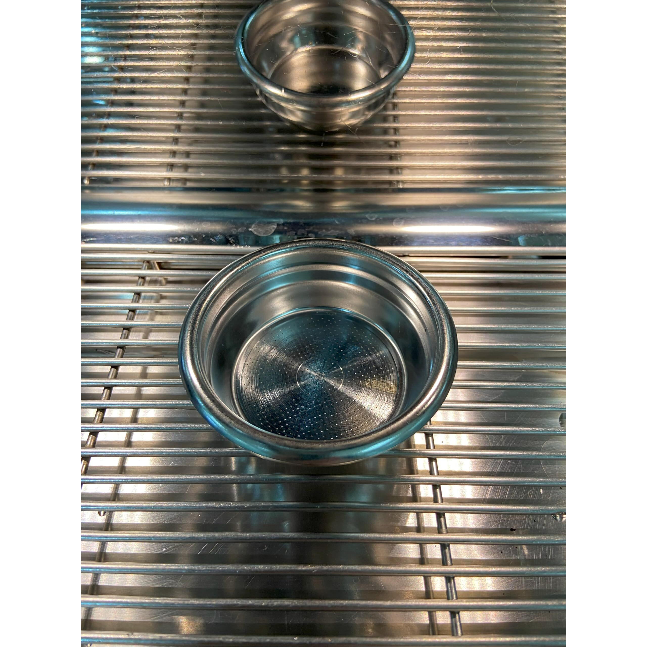 58Mm E61 Precision Filter Ridged Basket Stainless Steel Portafilter Basket Espresso Basket Compatible 58Mm Portafilter Filter Basket Double Cup Coffee Basket Replacement