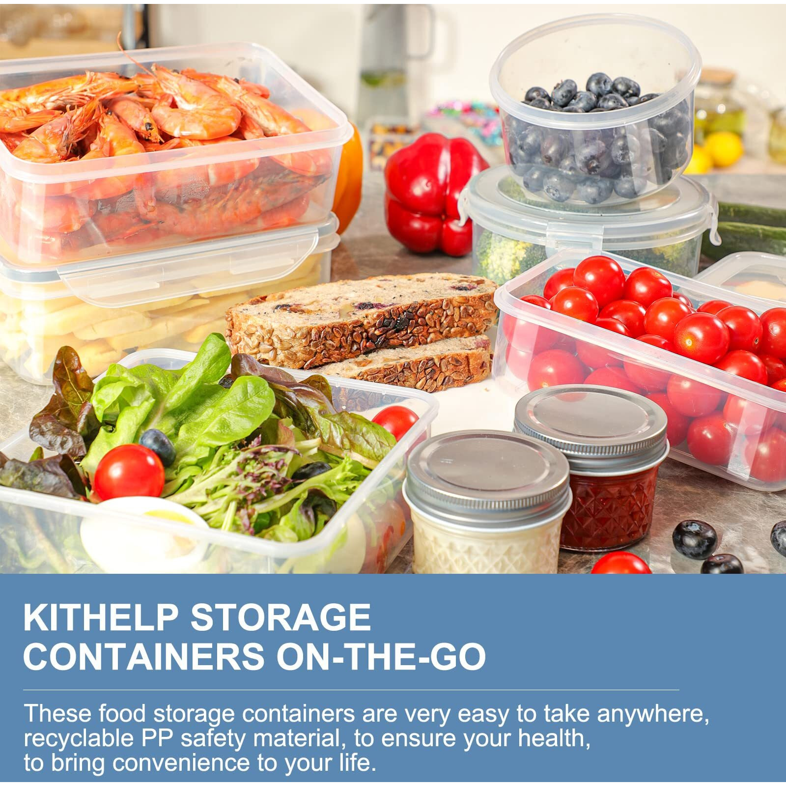 28 Pieces Food Storage Containers With Lids Extra Large Freezer Containers For Food Bpa-Free Meat Fruit Vegetables Plastic Containers With Lids Storage Airtight Leak-Proof Food Containers For Kitchen