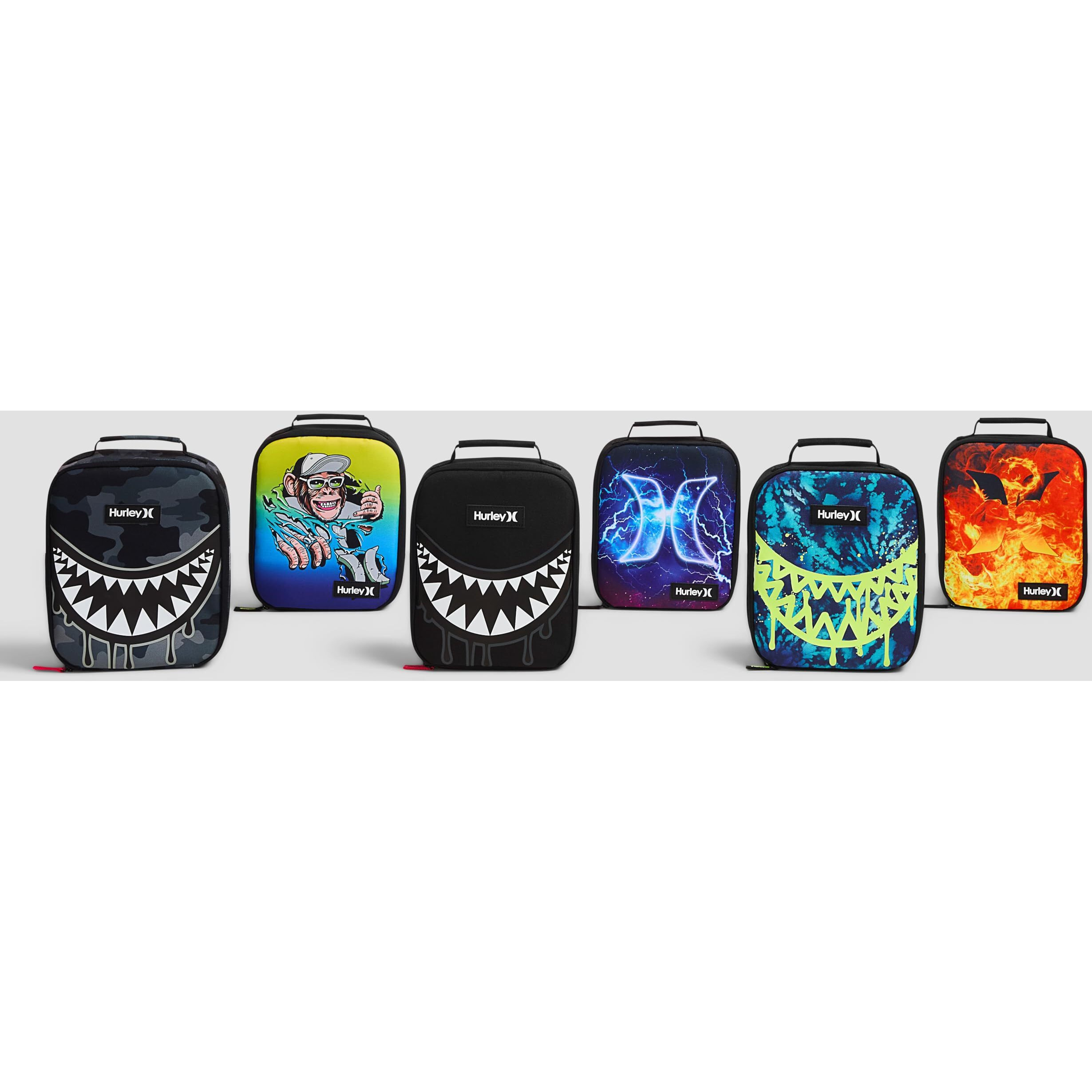 Hurley Unisex-Adults One And Only Insulated Lunch Box  Black Shark Bite  O/S