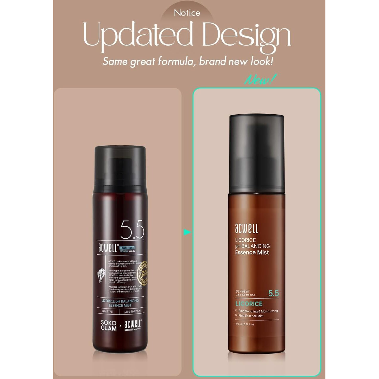 Acwell Licorice Ph Balancing Essence Hydrating Face Mist 3.38 Fl.Oz. - Soothing And Hydrating With Licorice Water For Instant Moisturization  Facial Mist Without Nitrogen For All Skin Types