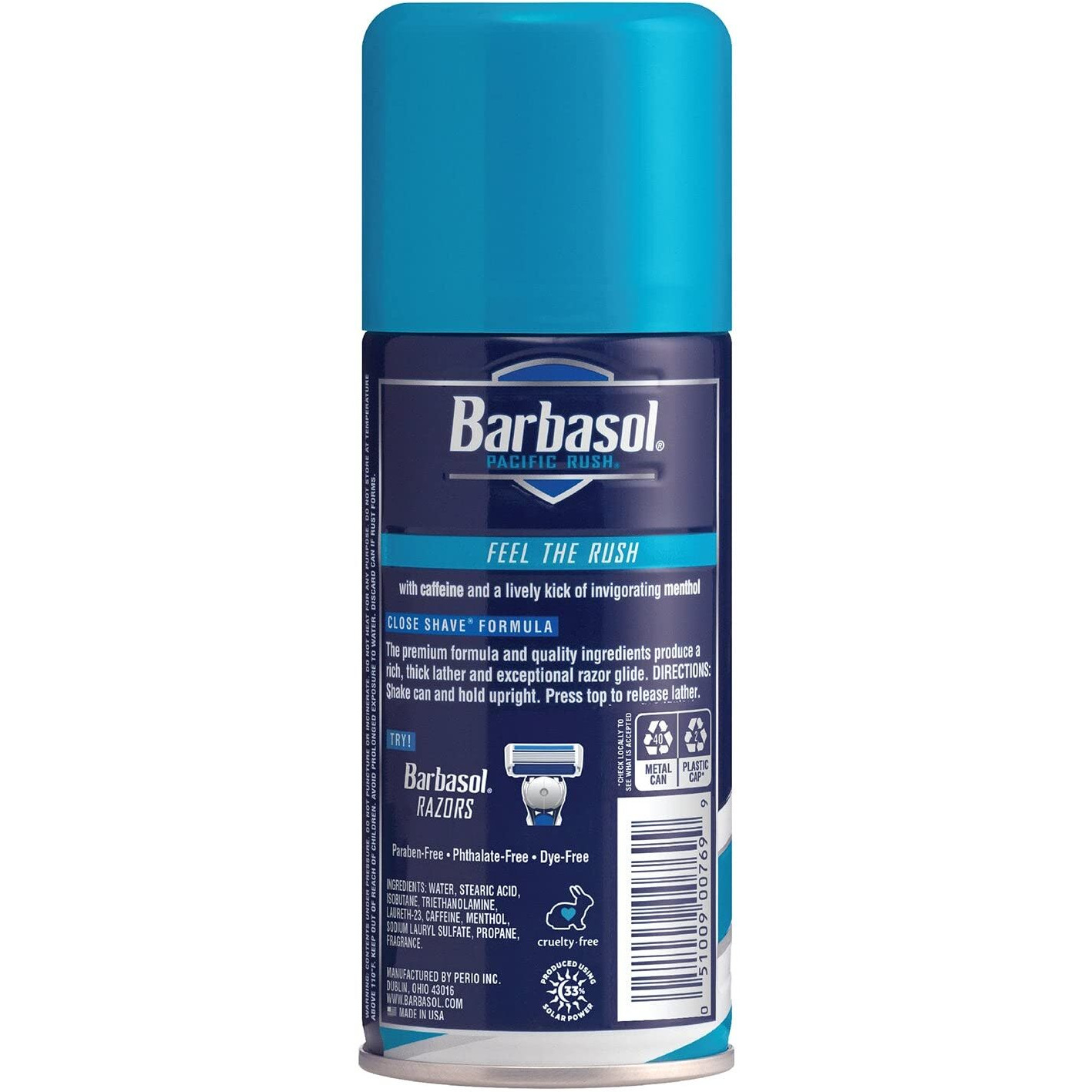 Barbasol Shave Cream 7 Ounce (Pacific Rush  Pack Of 3)