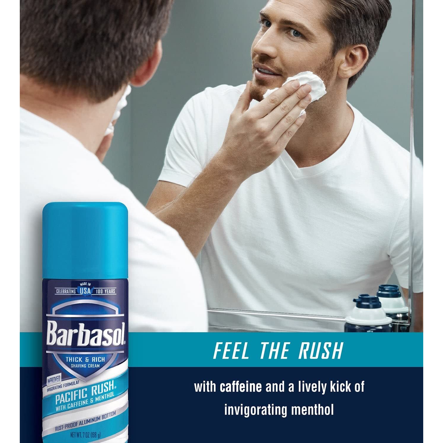 Barbasol Shave Cream 7 Ounce (Pacific Rush  Pack Of 3)