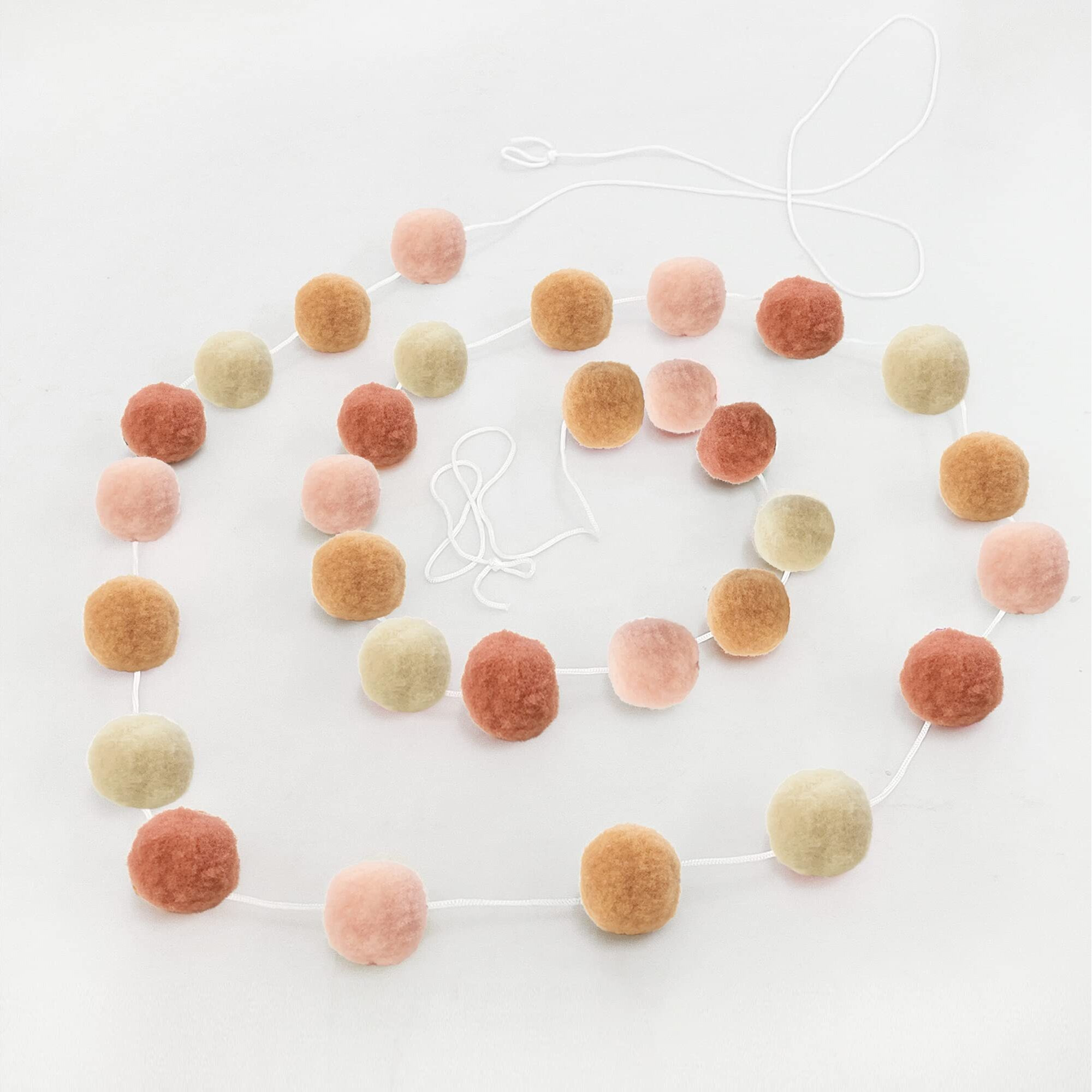 3 Pcs Felt Ball Garland - Pom Pom Garland - 9.8 Feet 36 Balls 4 Pastel Colors Pom Pom Decorations Nursery Decor Bunting Birthday Party Decorations Carnival Photo Prop