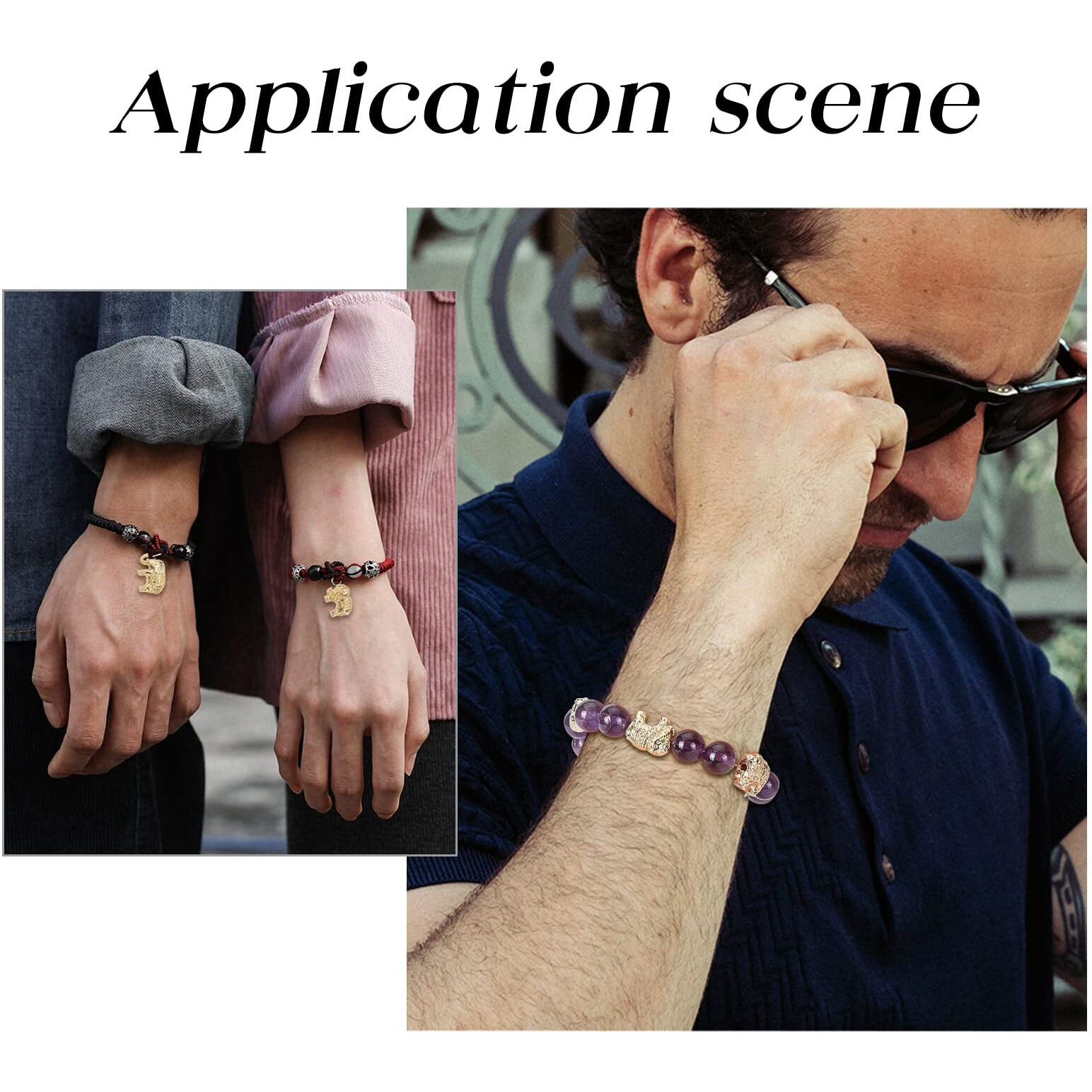 Ph Pandahall 4 Styles Elephant Spacer Beads  40Pcs Lucky Animal Beads Metal Carved Loose Beads For Mother Father Men Necklace  Friendship Bracelet  Earring Kaychain Jewelry Making