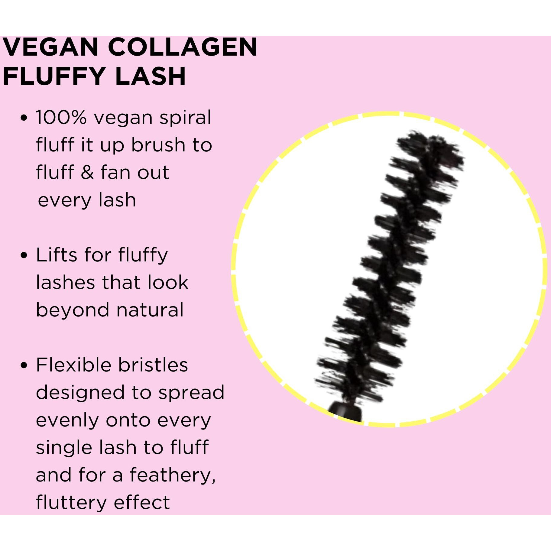 Pacifica Vegan Collagen Fluffy Lash Mascara - Black Mascara Women 0.24 Oz