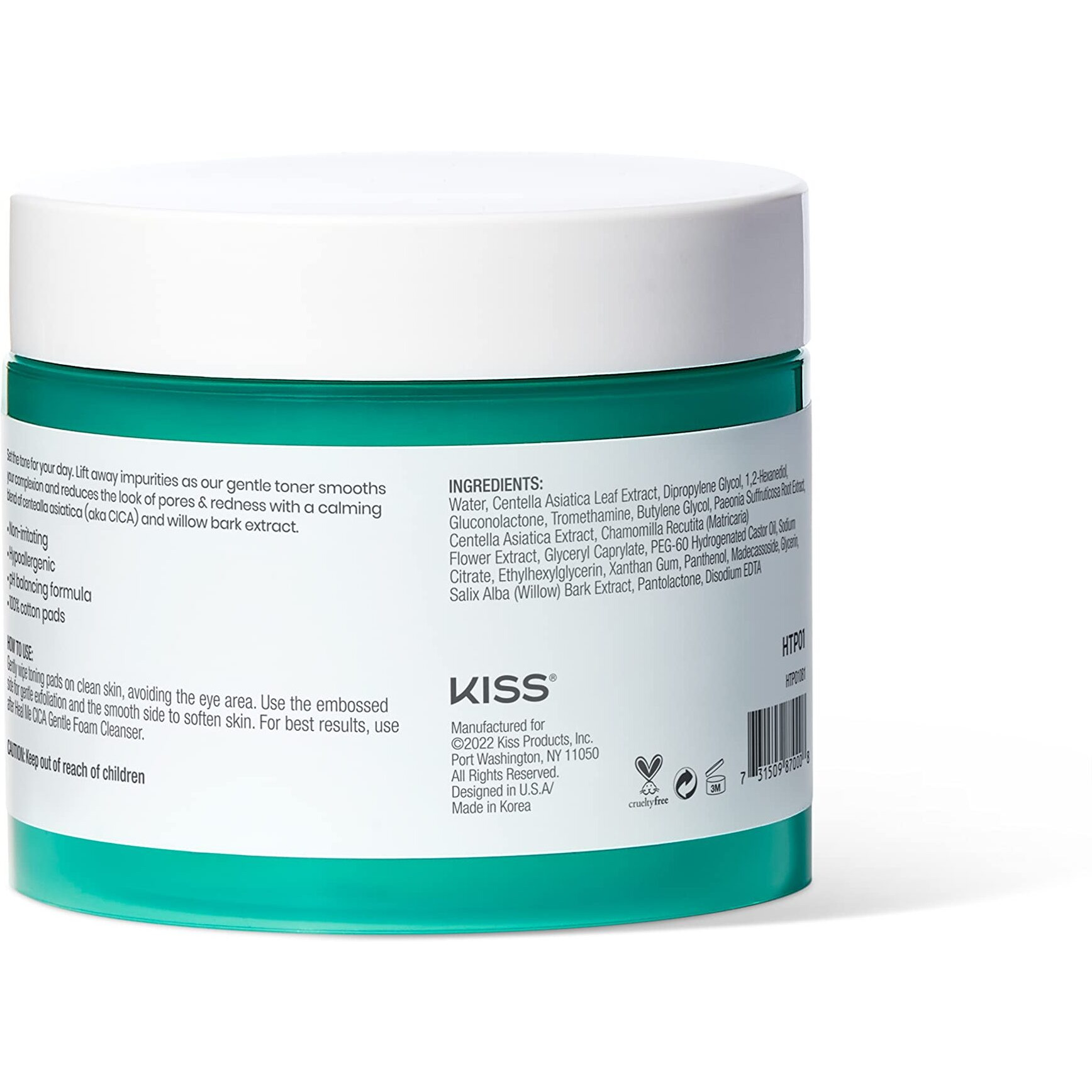 Joah Heal Me Cica Face Toner Pads  Centella Asiatica For Soothing  Calming  Balancing Sensitive And Irritated Skin  Korean Skincare  Cruelty-Free Ph 5.5  Hypoallergenic  50 Pads