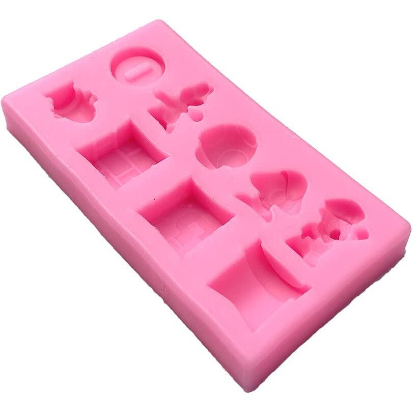 Guratapa 9 Hole Gold Coin Super Yoshi Dragon Mushroom Gold Coins Silicone Molds For Diy Fondant Candy Making Chocolate Mold Desserts Gum Clay Biscuit Plaster Resin Cupcake Topper Cake Decor Moulds 3